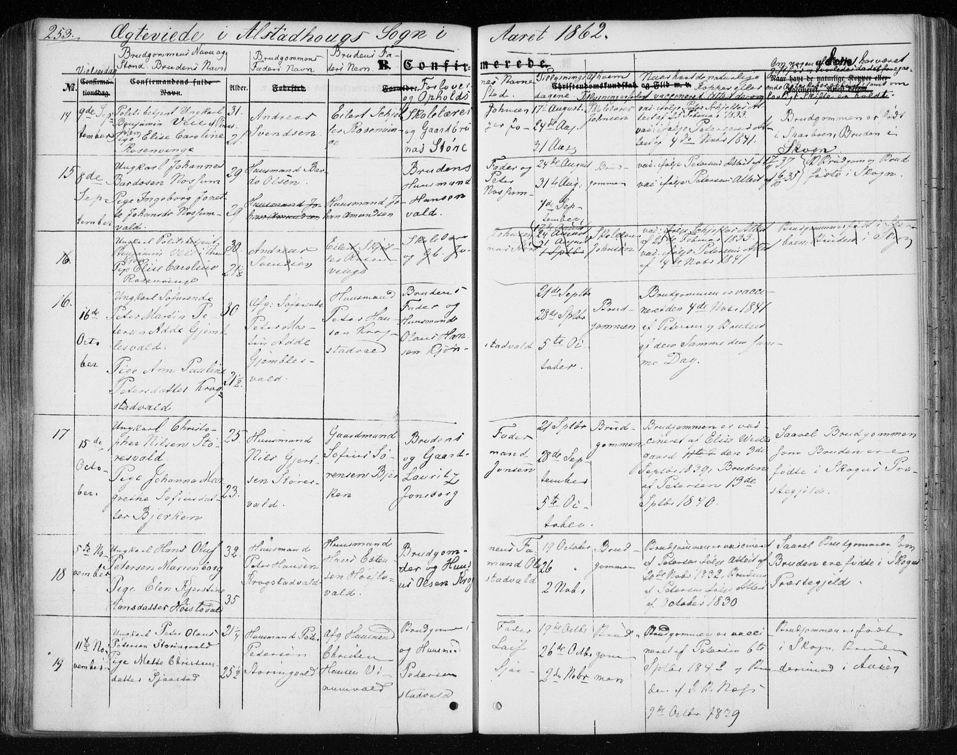 Ministerialprotokoller, klokkerbøker og fødselsregistre - Nord-Trøndelag, SAT/A-1458/717/L0154: Parish register (official) no. 717A07 /1, 1850-1862, p. 253