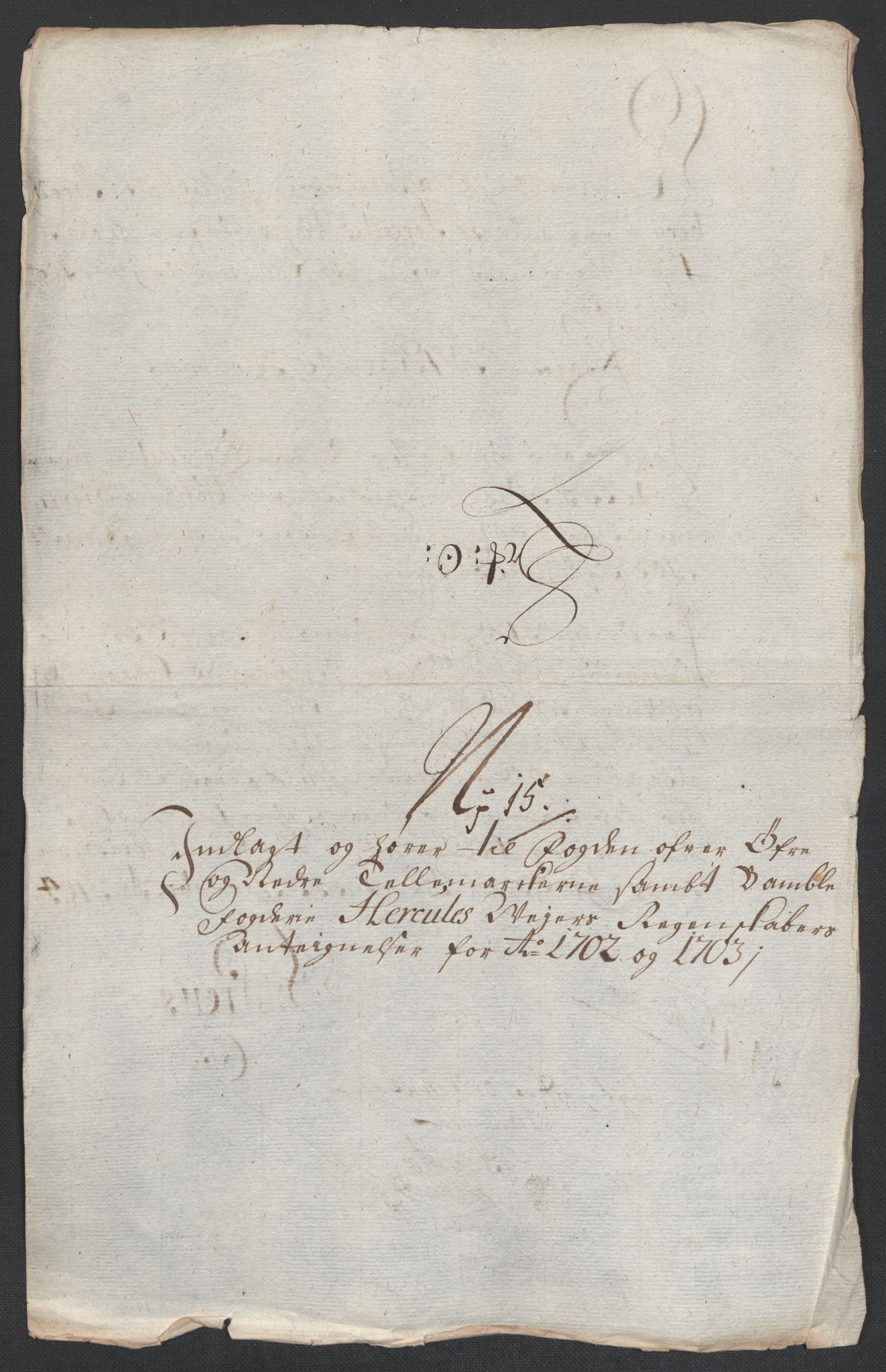 Rentekammeret inntil 1814, Reviderte regnskaper, Fogderegnskap, AV/RA-EA-4092/R36/L2110: Fogderegnskap Øvre og Nedre Telemark og Bamble, 1703, p. 196