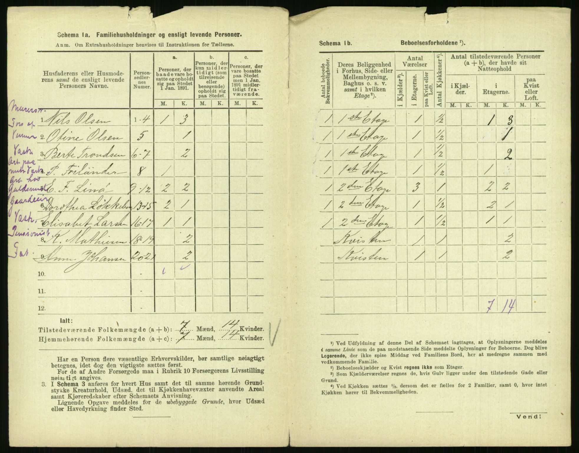 RA, 1891 census for 0301 Kristiania, 1891, p. 127728