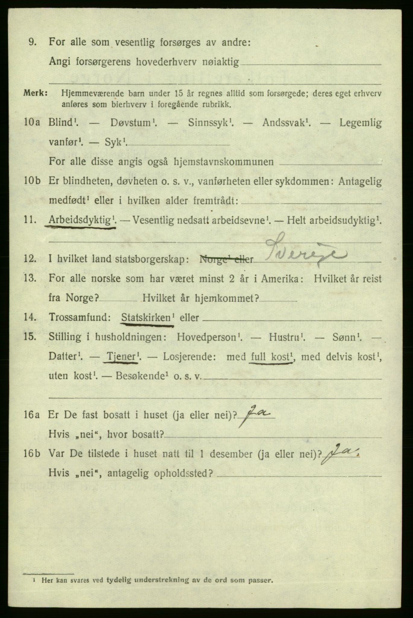 SAO, 1920 census for Fredrikshald, 1920, p. 8603