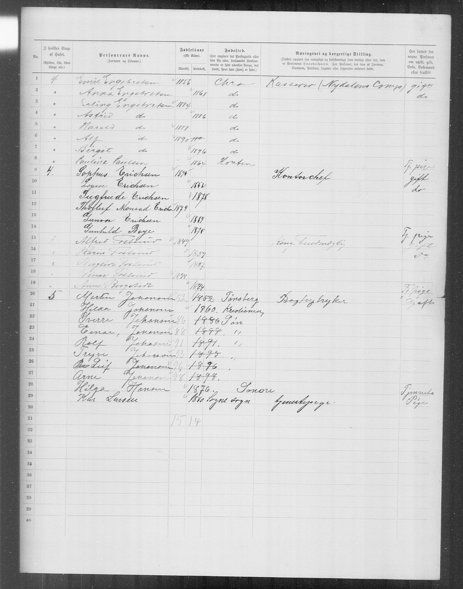 OBA, Municipal Census 1899 for Kristiania, 1899, p. 12902