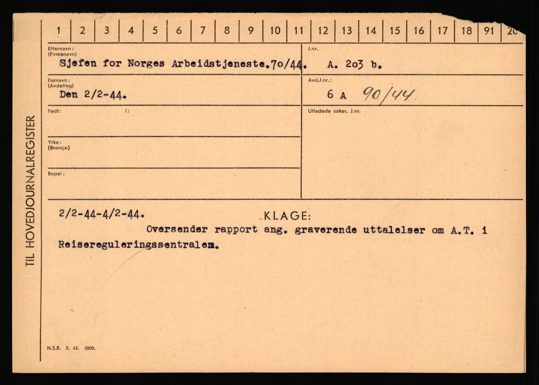 Statspolitiet - Hovedkontoret / Osloavdelingen, AV/RA-S-1329/C/Ca/L0001: Aabakken - Armann, 1943-1945, p. 5282