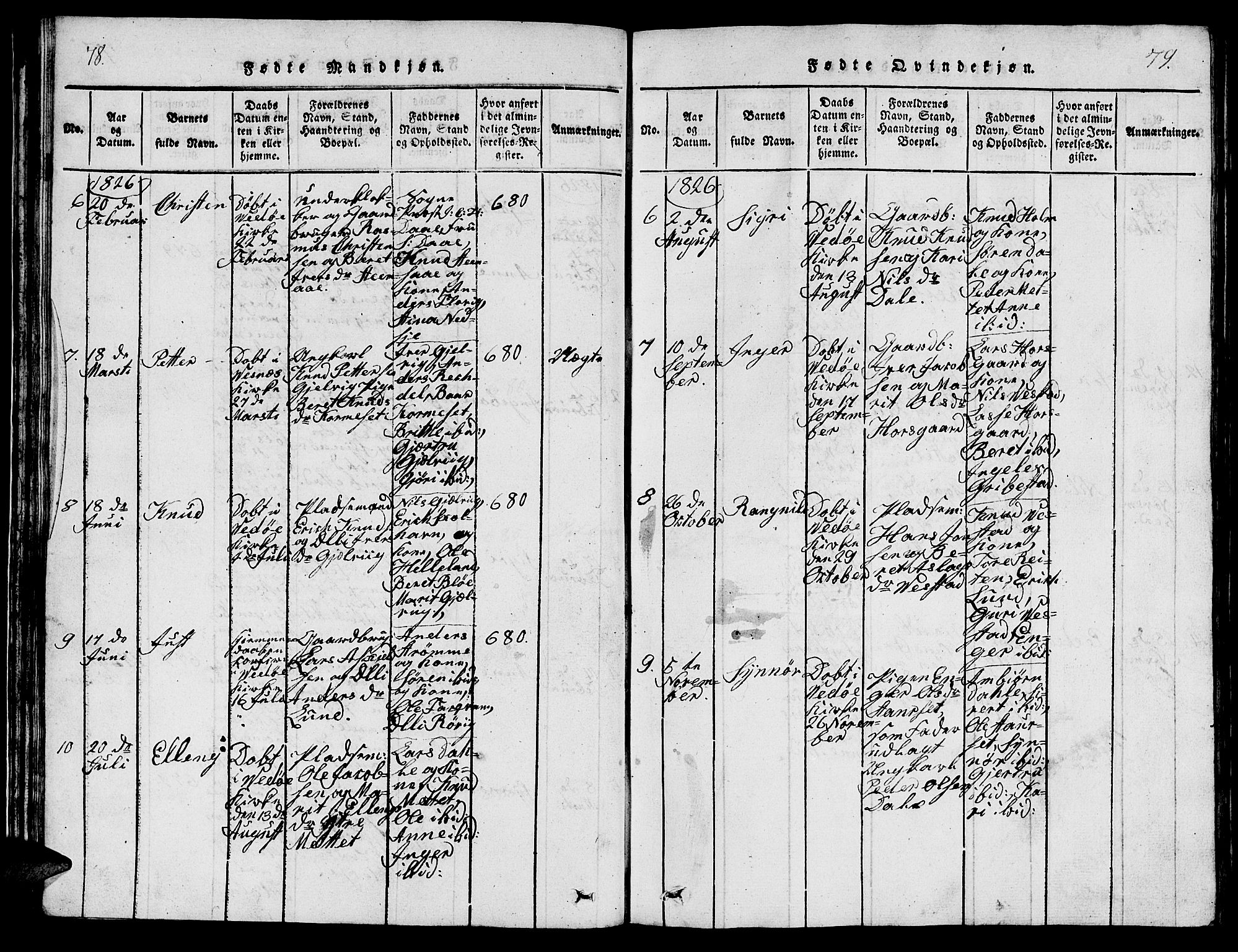 Ministerialprotokoller, klokkerbøker og fødselsregistre - Møre og Romsdal, AV/SAT-A-1454/547/L0610: Parish register (copy) no. 547C01, 1818-1839, p. 78-79