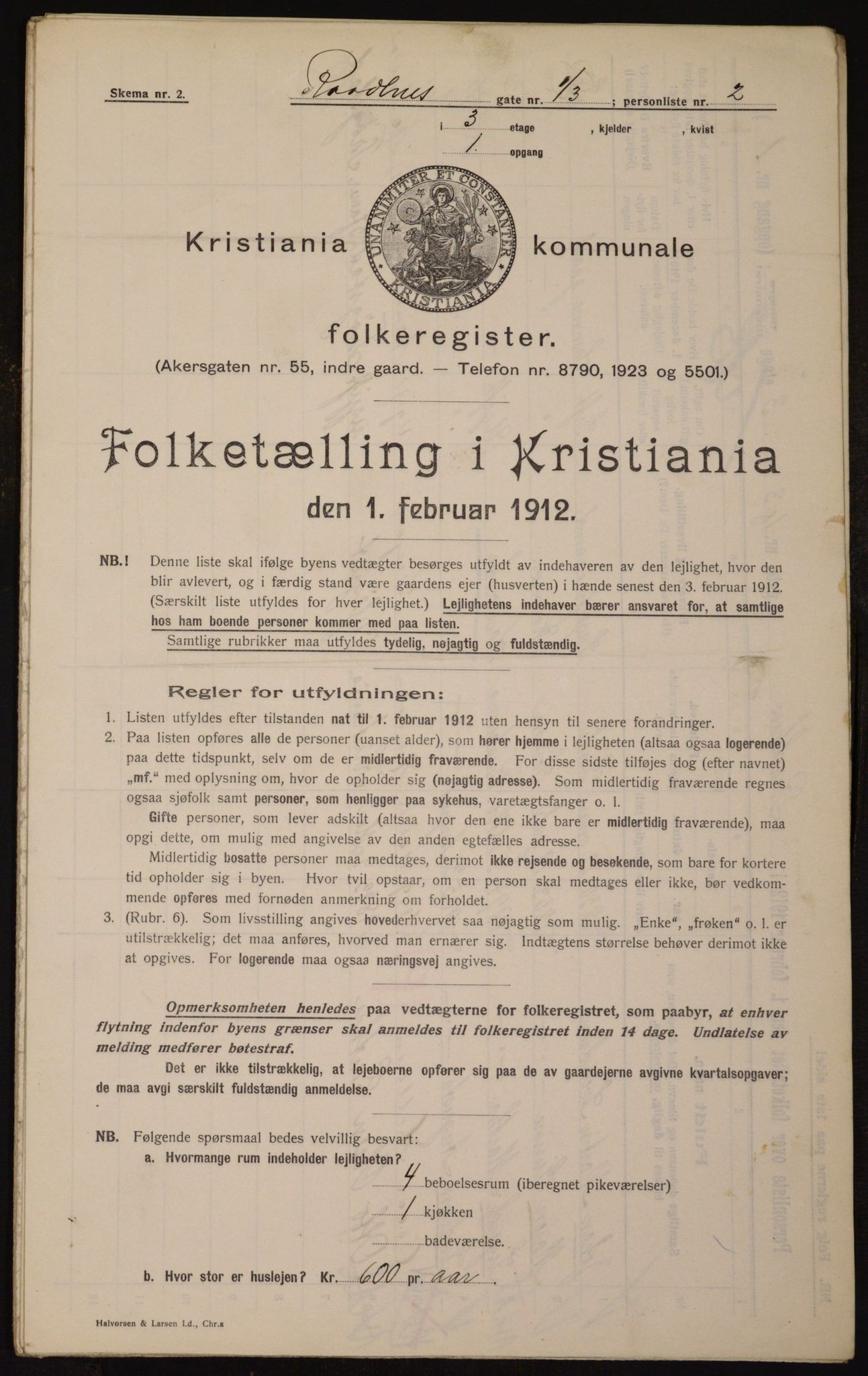 OBA, Municipal Census 1912 for Kristiania, 1912, p. 86331