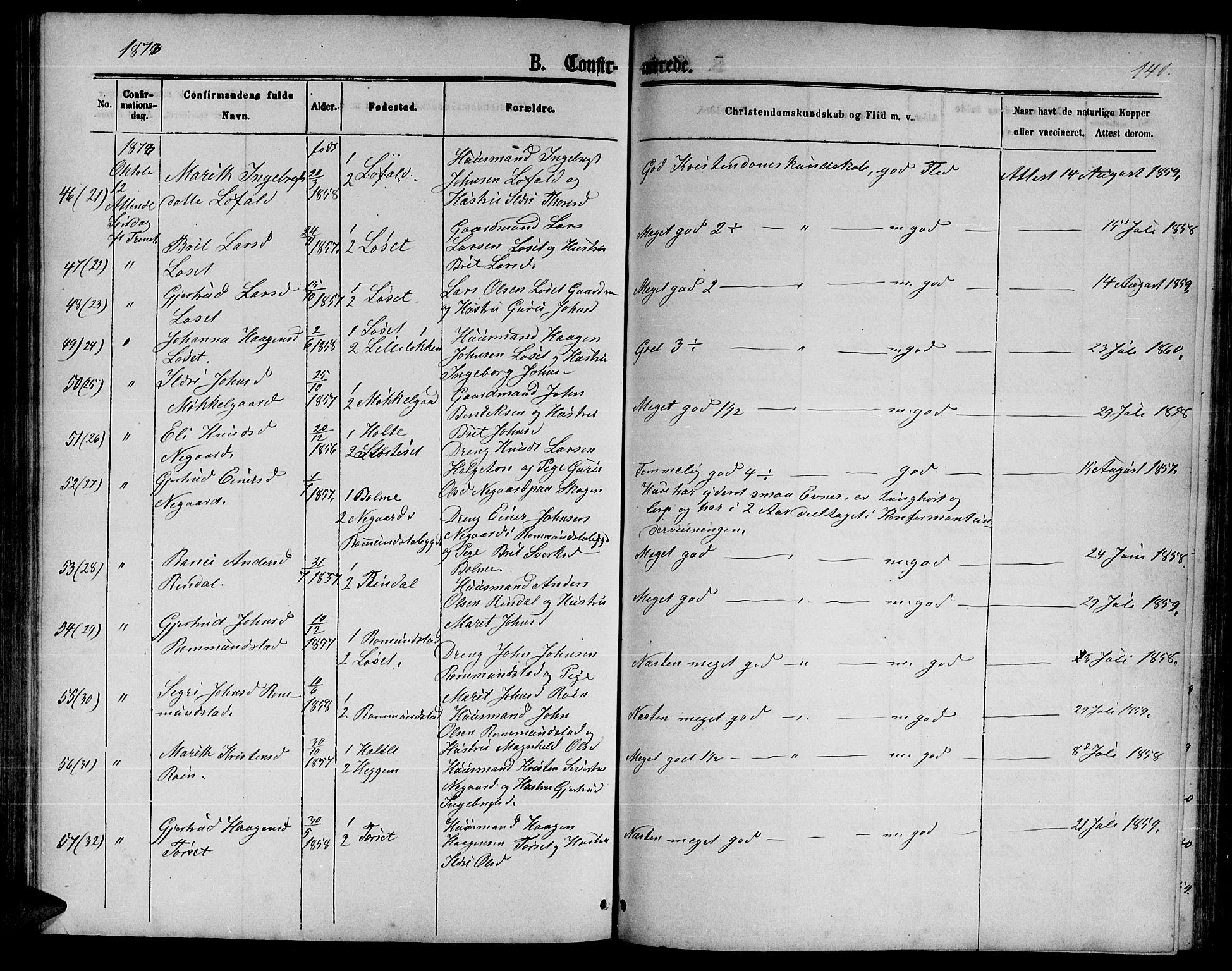 Ministerialprotokoller, klokkerbøker og fødselsregistre - Møre og Romsdal, AV/SAT-A-1454/598/L1076: Parish register (copy) no. 598C01, 1867-1878, p. 140