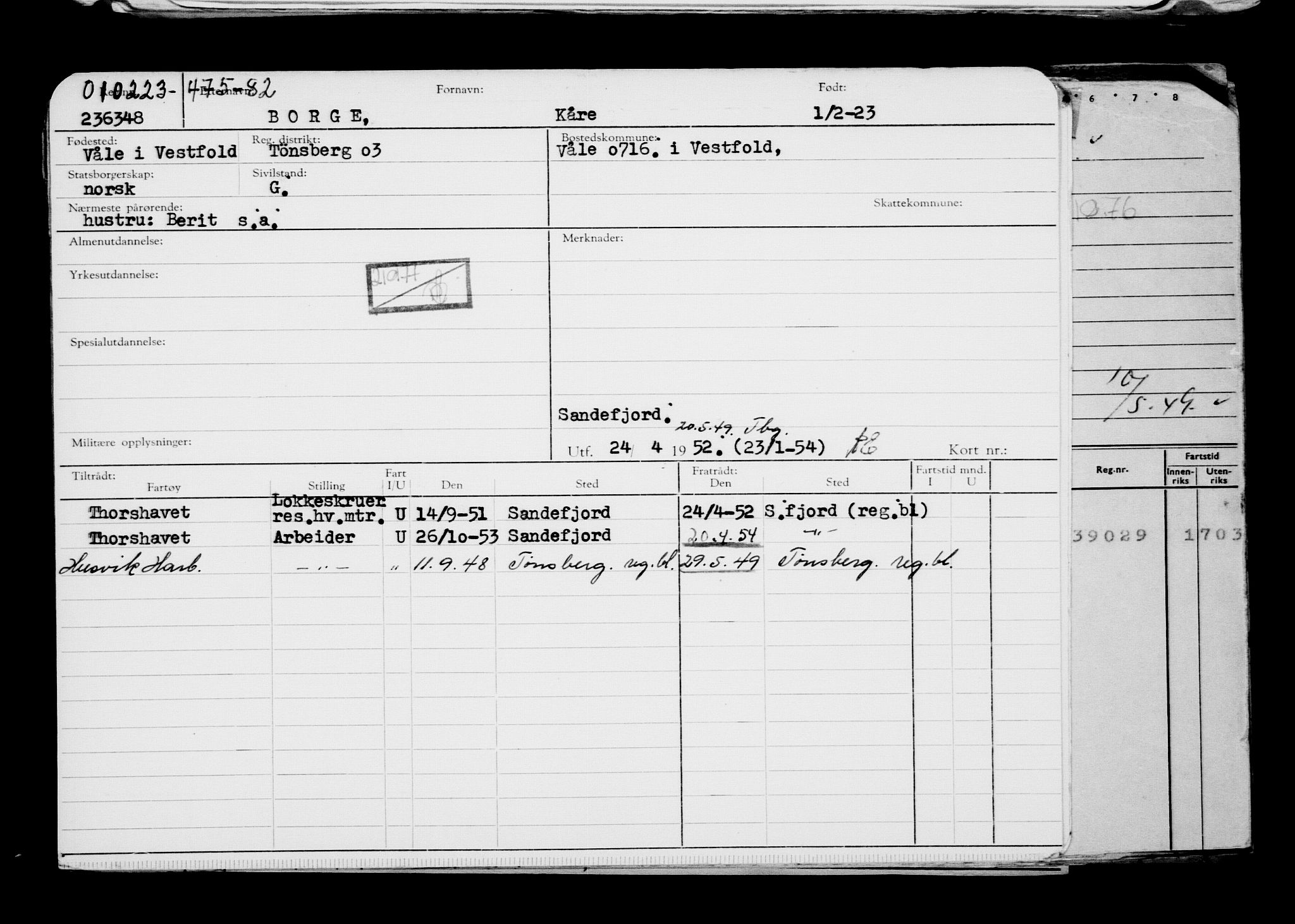 Direktoratet for sjømenn, AV/RA-S-3545/G/Gb/L0215: Hovedkort, 1923, p. 3