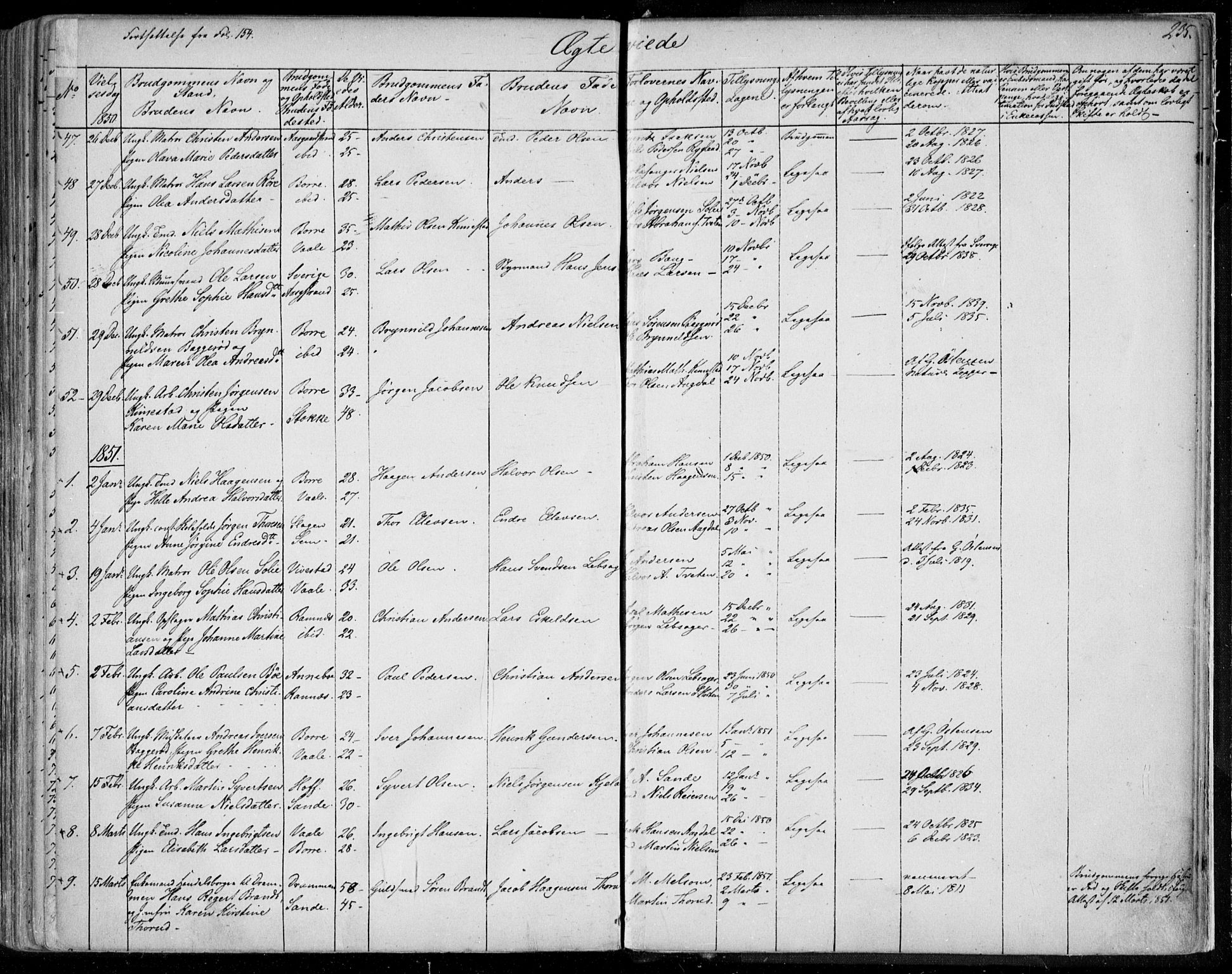 Borre kirkebøker, SAKO/A-338/F/Fa/L0005: Parish register (official) no. I 5, 1845-1851, p. 235