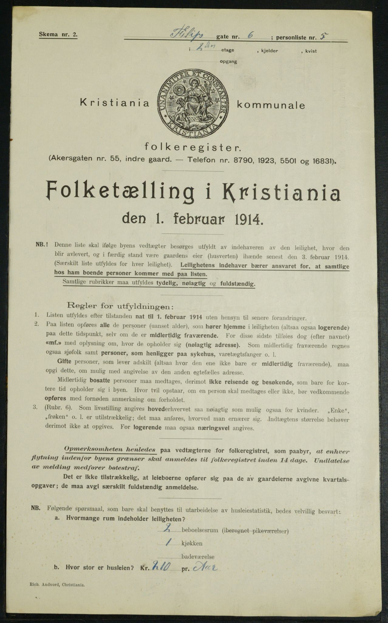 OBA, Municipal Census 1914 for Kristiania, 1914, p. 24404