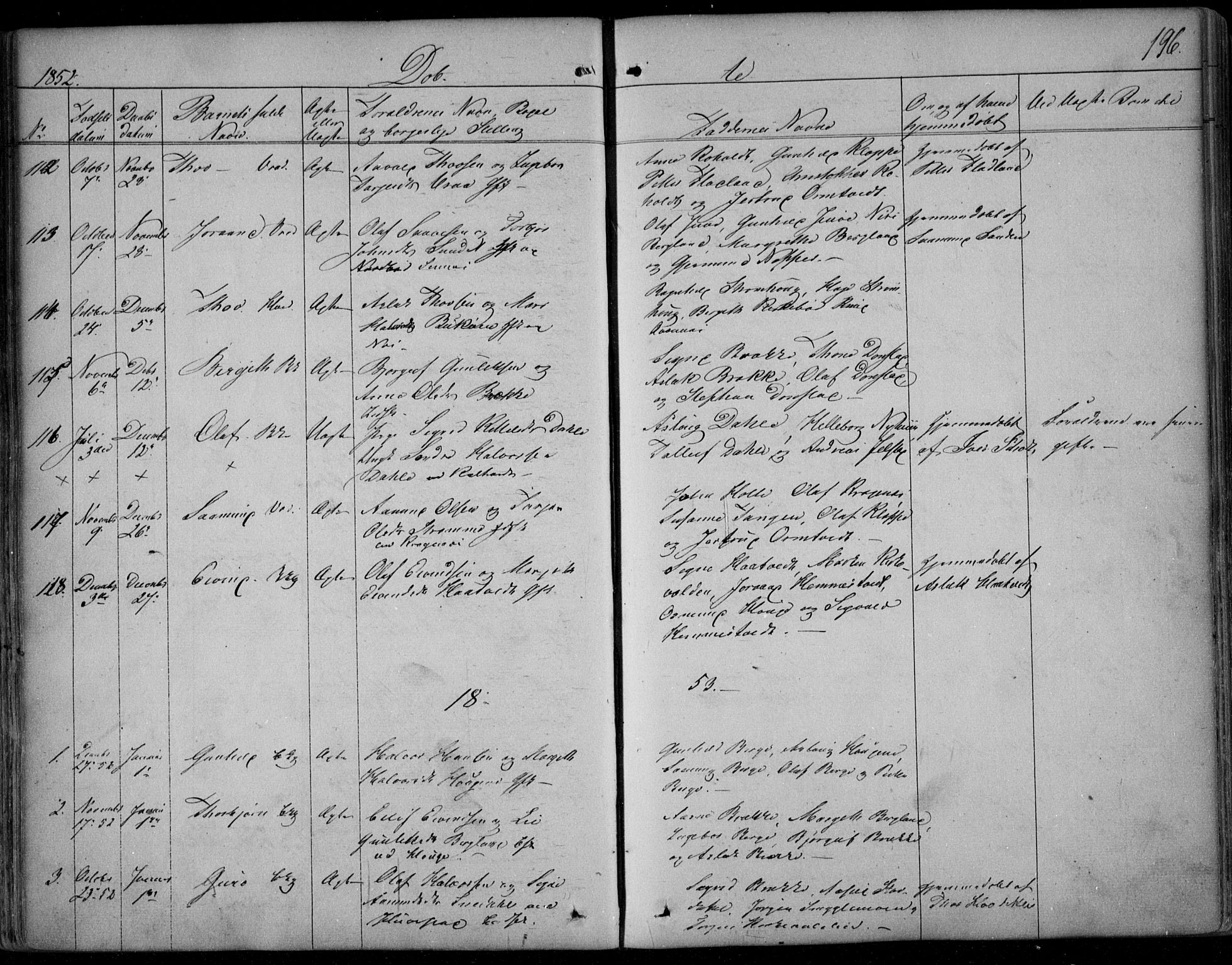 Kviteseid kirkebøker, SAKO/A-276/F/Fa/L0006: Parish register (official) no. I 6, 1836-1858, p. 196