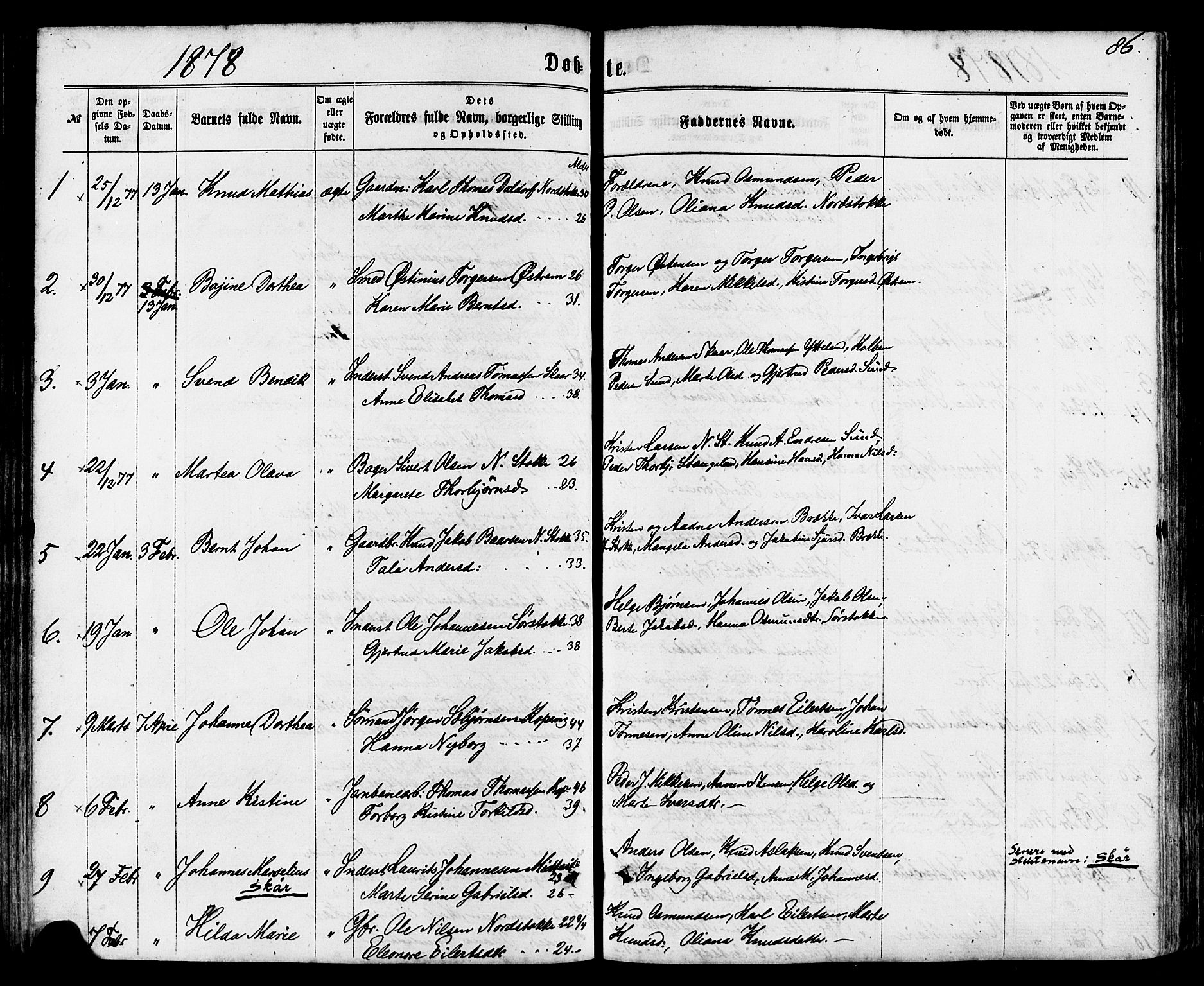 Avaldsnes sokneprestkontor, AV/SAST-A -101851/H/Ha/Haa/L0011: Parish register (official) no. A 11, 1861-1880, p. 86