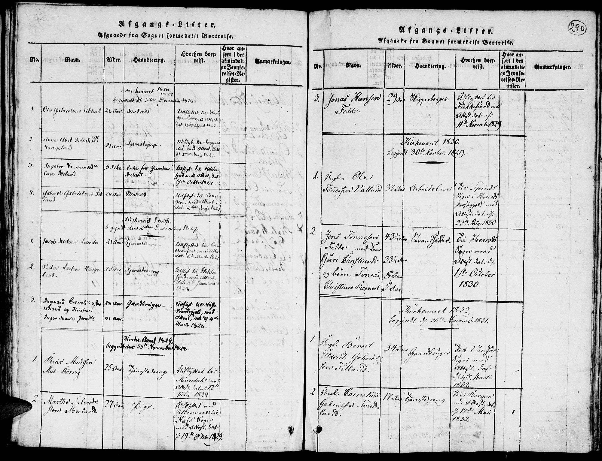 Kvinesdal sokneprestkontor, AV/SAK-1111-0026/F/Fa/Faa/L0001: Parish register (official) no. A 1, 1815-1849, p. 282