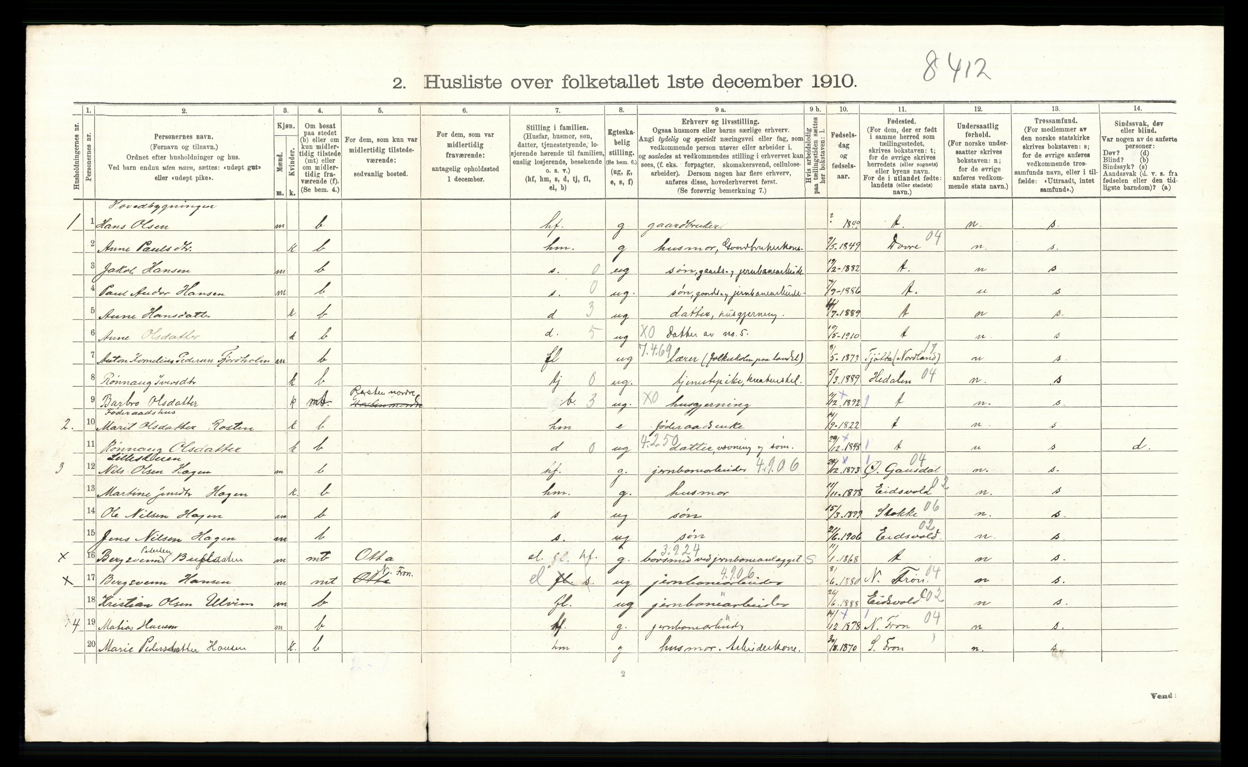 RA, 1910 census for Sel, 1910, p. 671