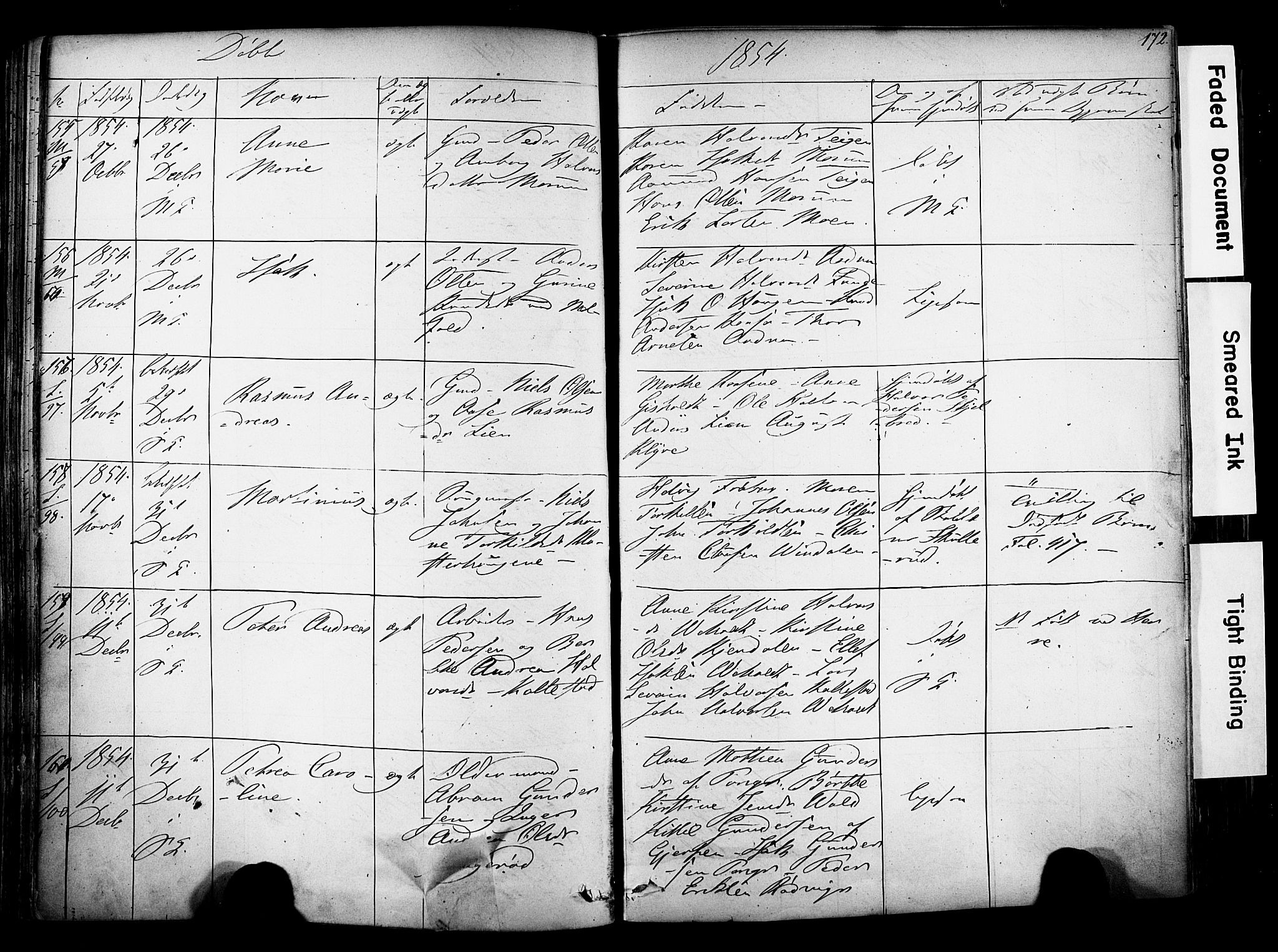 Solum kirkebøker, SAKO/A-306/F/Fa/L0006: Parish register (official) no. I 6, 1844-1855, p. 172