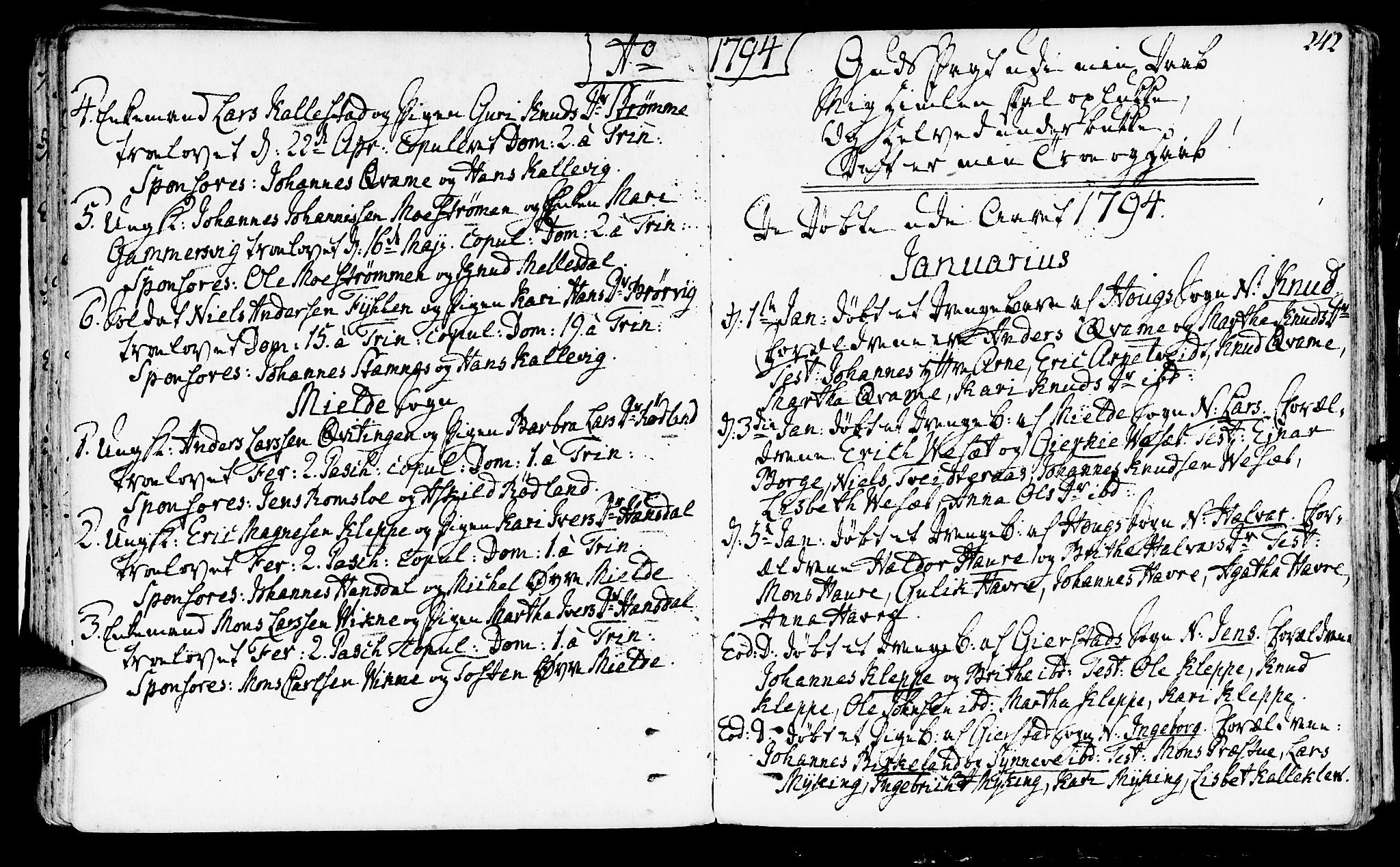 Haus sokneprestembete, SAB/A-75601/H/Haa: Parish register (official) no. A 10, 1782-1796, p. 242