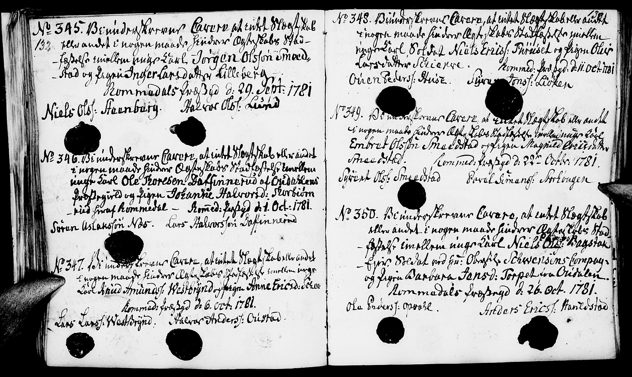 Romedal prestekontor, AV/SAH-PREST-004/I/L0001: Best man's statements no. 1, 1762-1802, p. 132-133