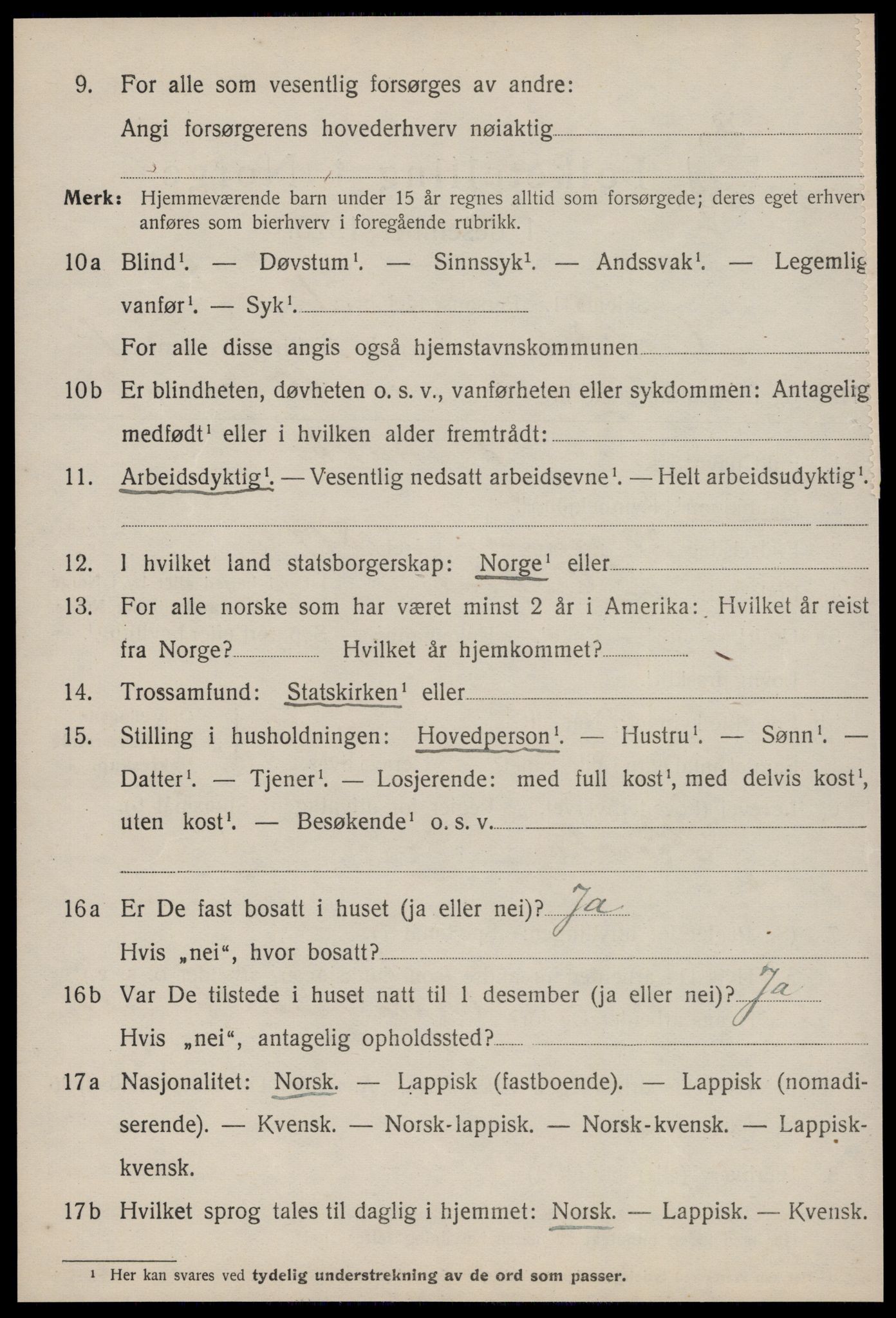 SAT, 1920 census for Orkdal, 1920, p. 1229