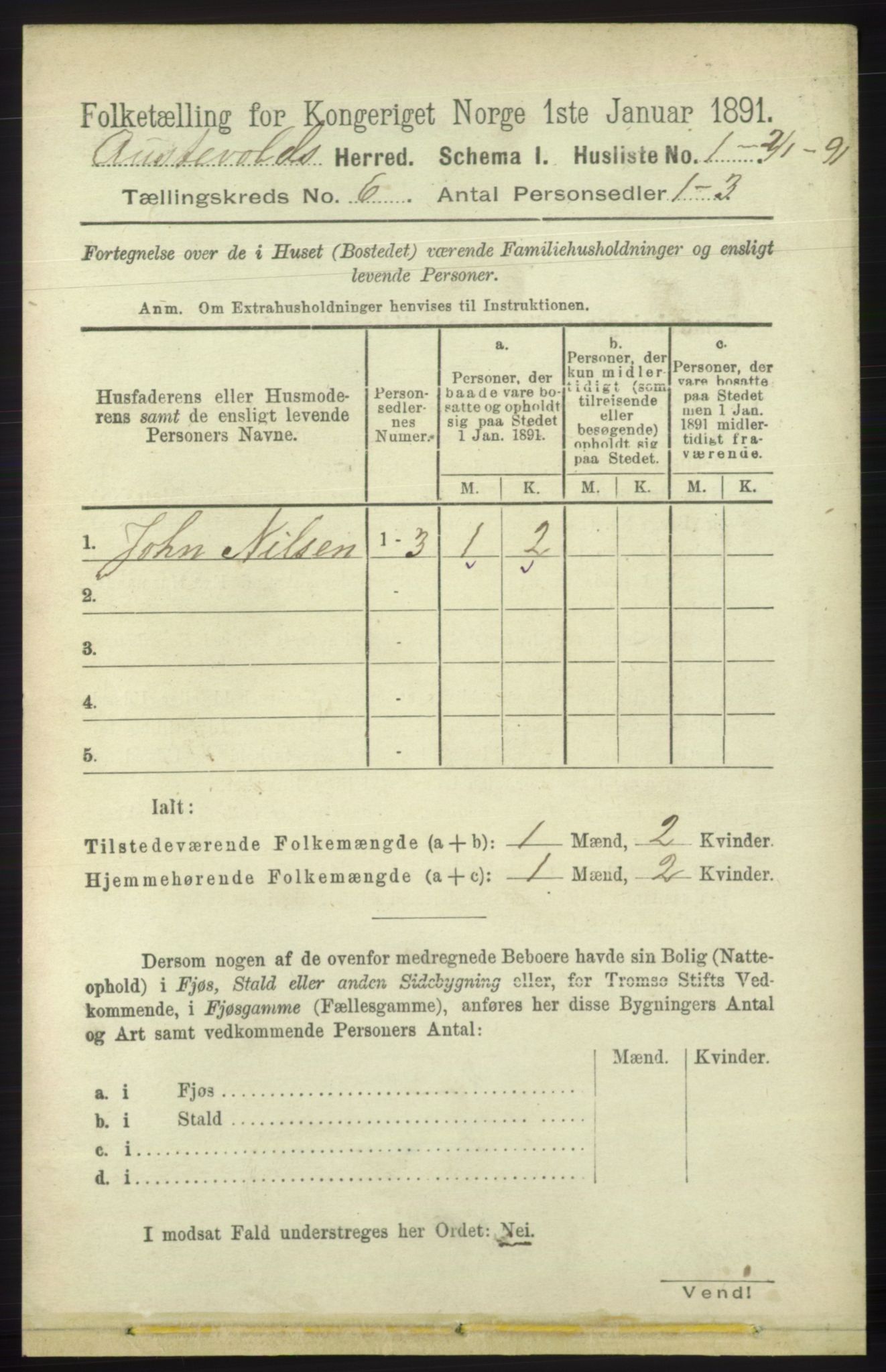 RA, 1891 census for 1244 Austevoll, 1891, p. 2517