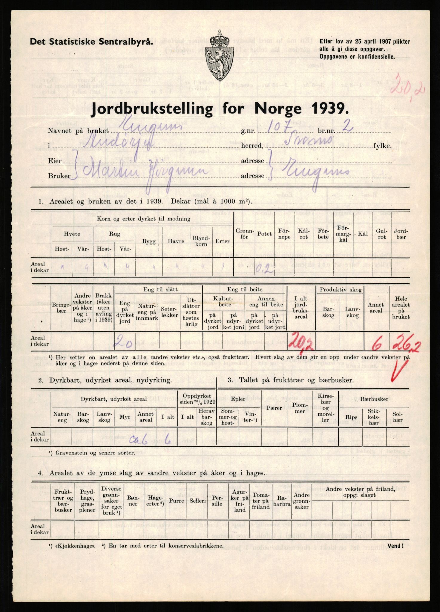 Statistisk sentralbyrå, Næringsøkonomiske emner, Jordbruk, skogbruk, jakt, fiske og fangst, AV/RA-S-2234/G/Gb/L0339: Troms: Andørja, Astafjord og Lavangen, 1939, p. 743