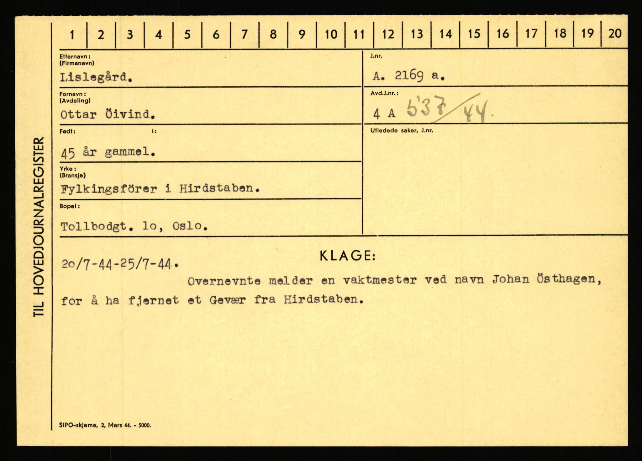 Statspolitiet - Hovedkontoret / Osloavdelingen, AV/RA-S-1329/C/Ca/L0010: Lind - Moksnes, 1943-1945, p. 426