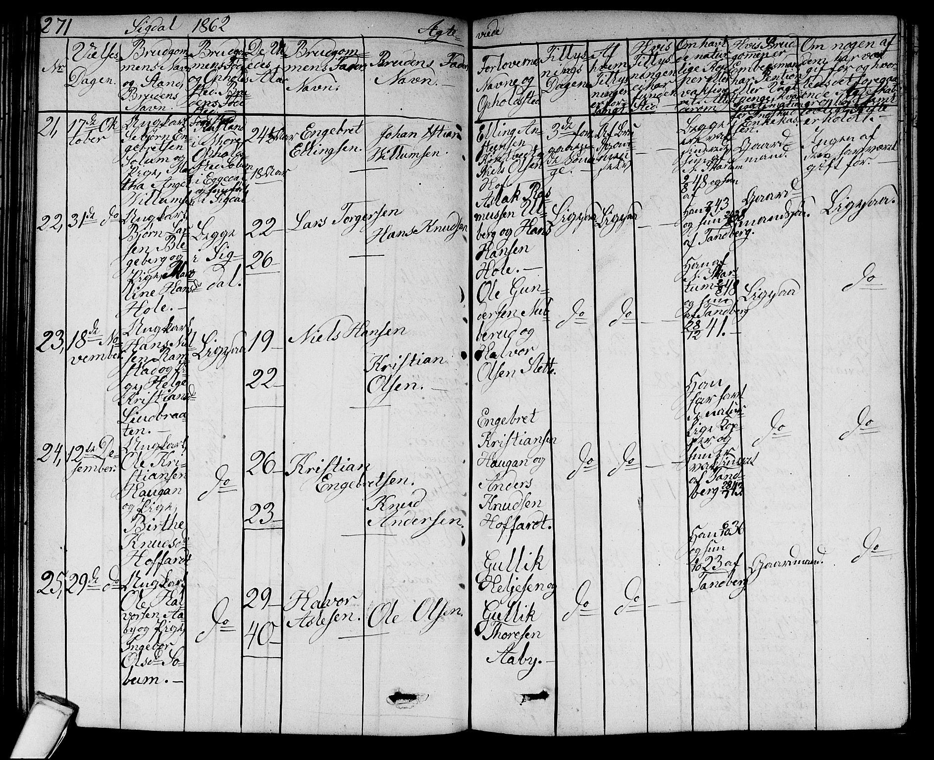Sigdal kirkebøker, AV/SAKO-A-245/G/Ga/L0003: Parish register (copy) no. I 3, 1857-1878, p. 271