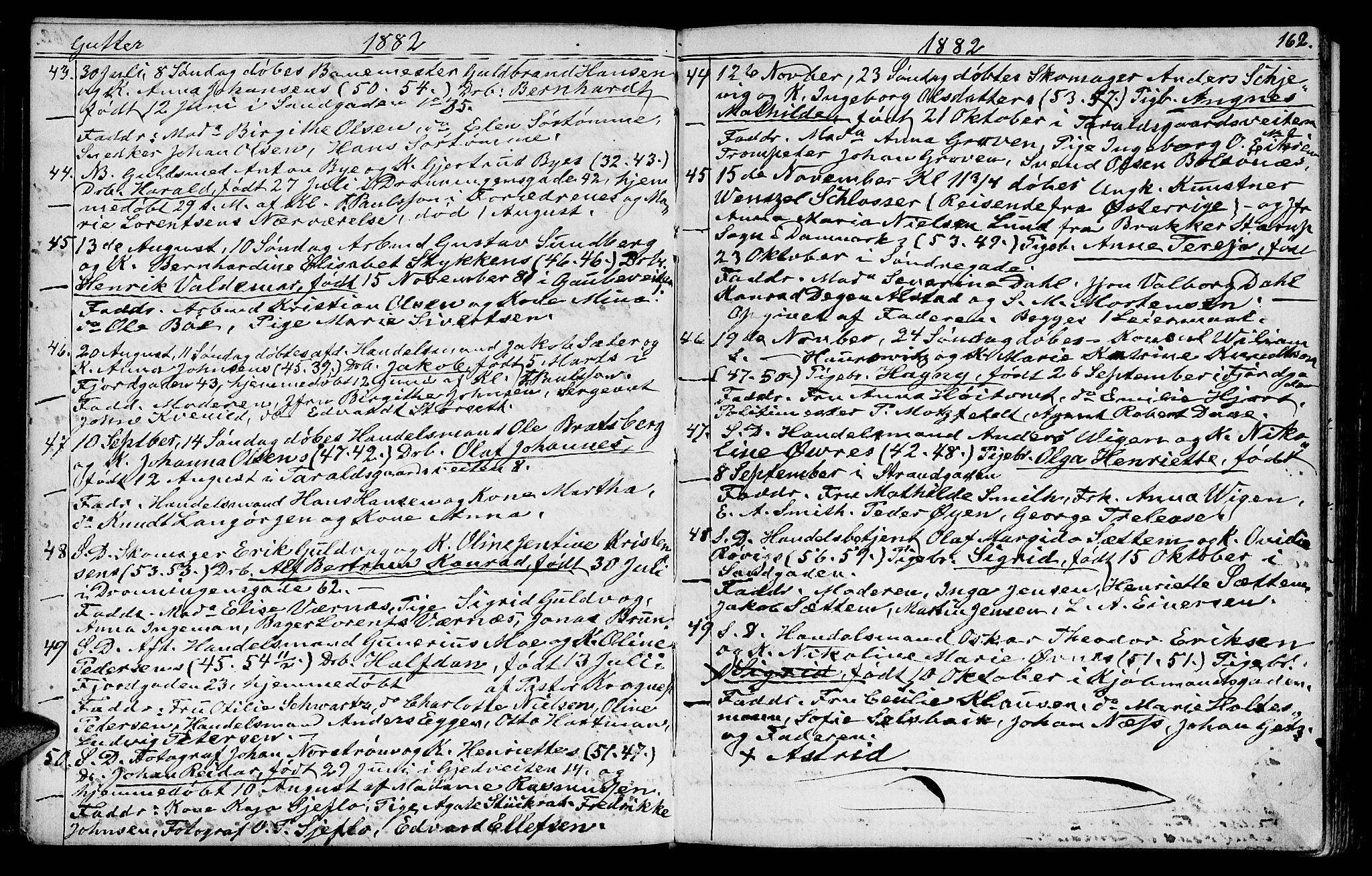 Ministerialprotokoller, klokkerbøker og fødselsregistre - Sør-Trøndelag, SAT/A-1456/602/L0142: Parish register (copy) no. 602C10, 1872-1894, p. 162
