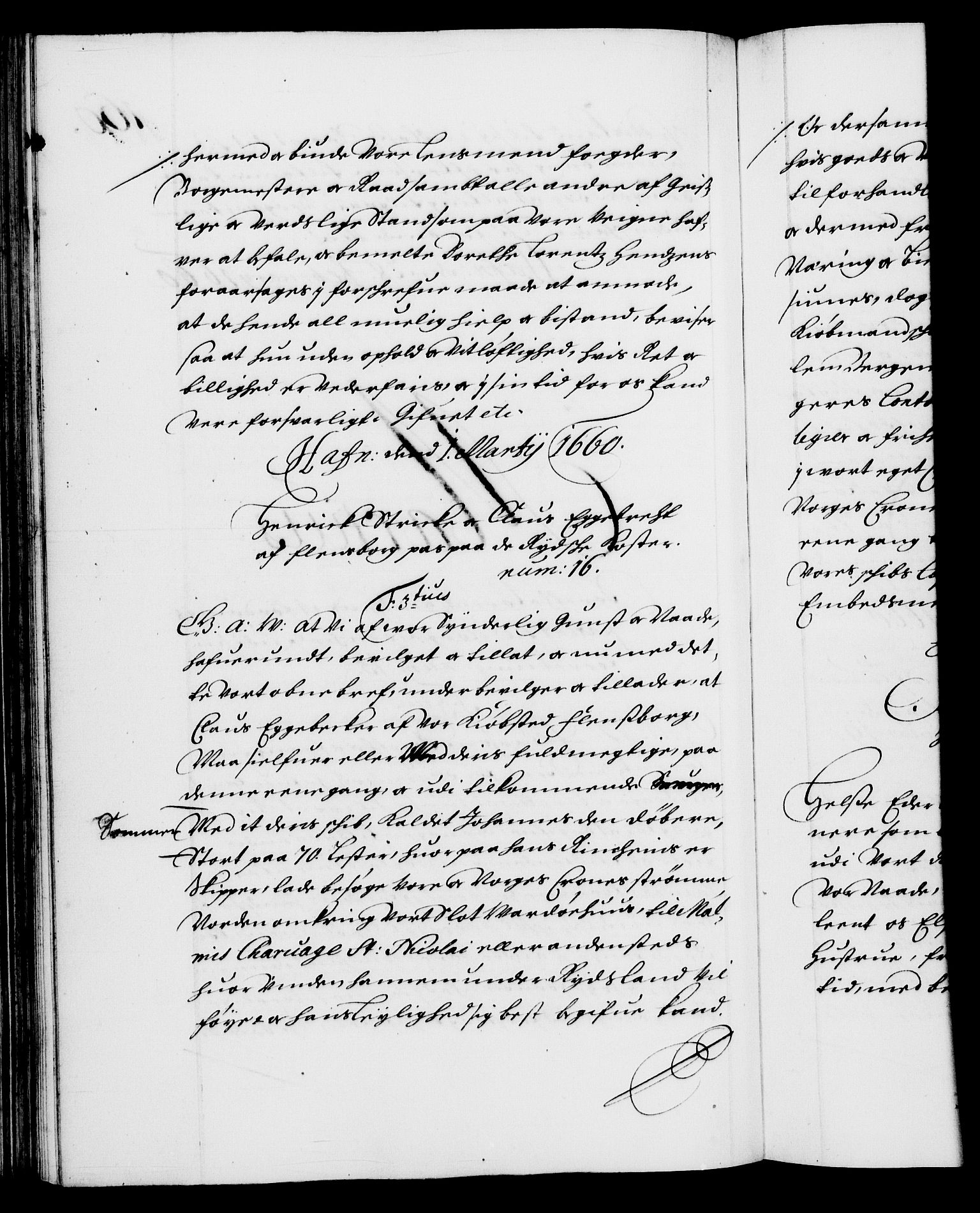 Danske Kanselli 1572-1799, RA/EA-3023/F/Fc/Fca/Fcaa/L0009: Norske registre (mikrofilm), 1657-1660, p. 160b
