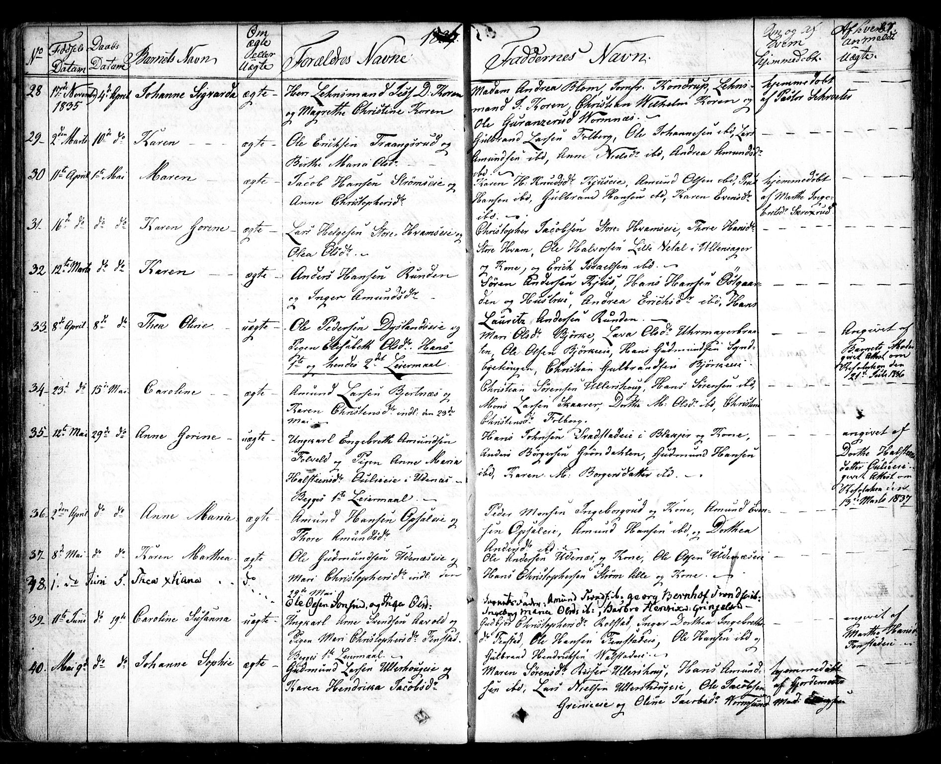 Nes prestekontor Kirkebøker, SAO/A-10410/F/Fa/L0006: Parish register (official) no. I 6, 1833-1845, p. 87