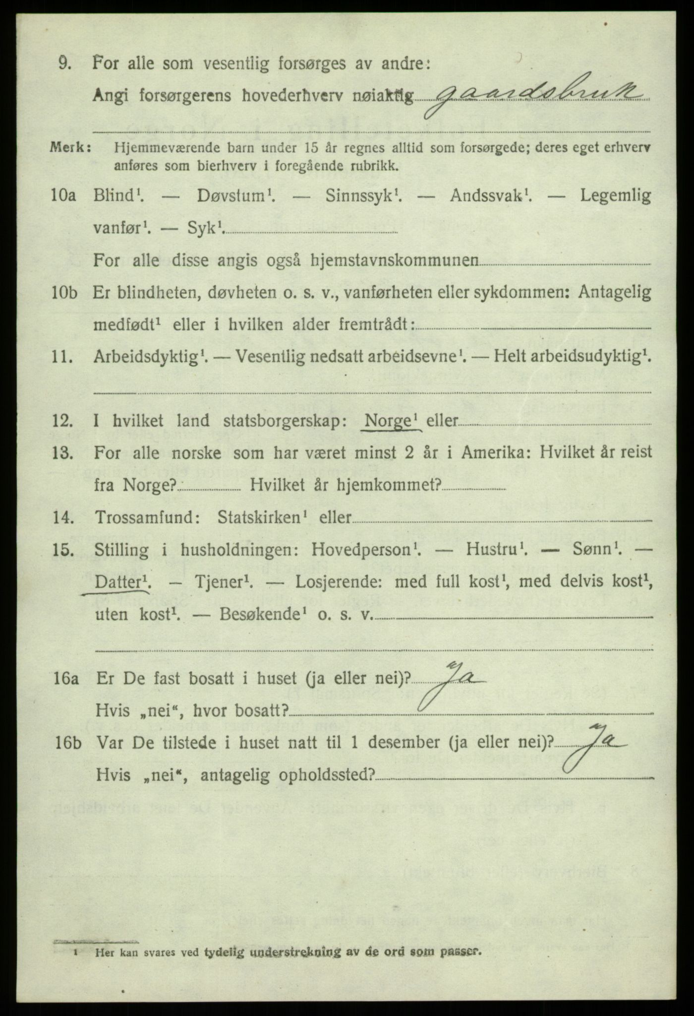 SAB, 1920 census for Alversund, 1920, p. 7657