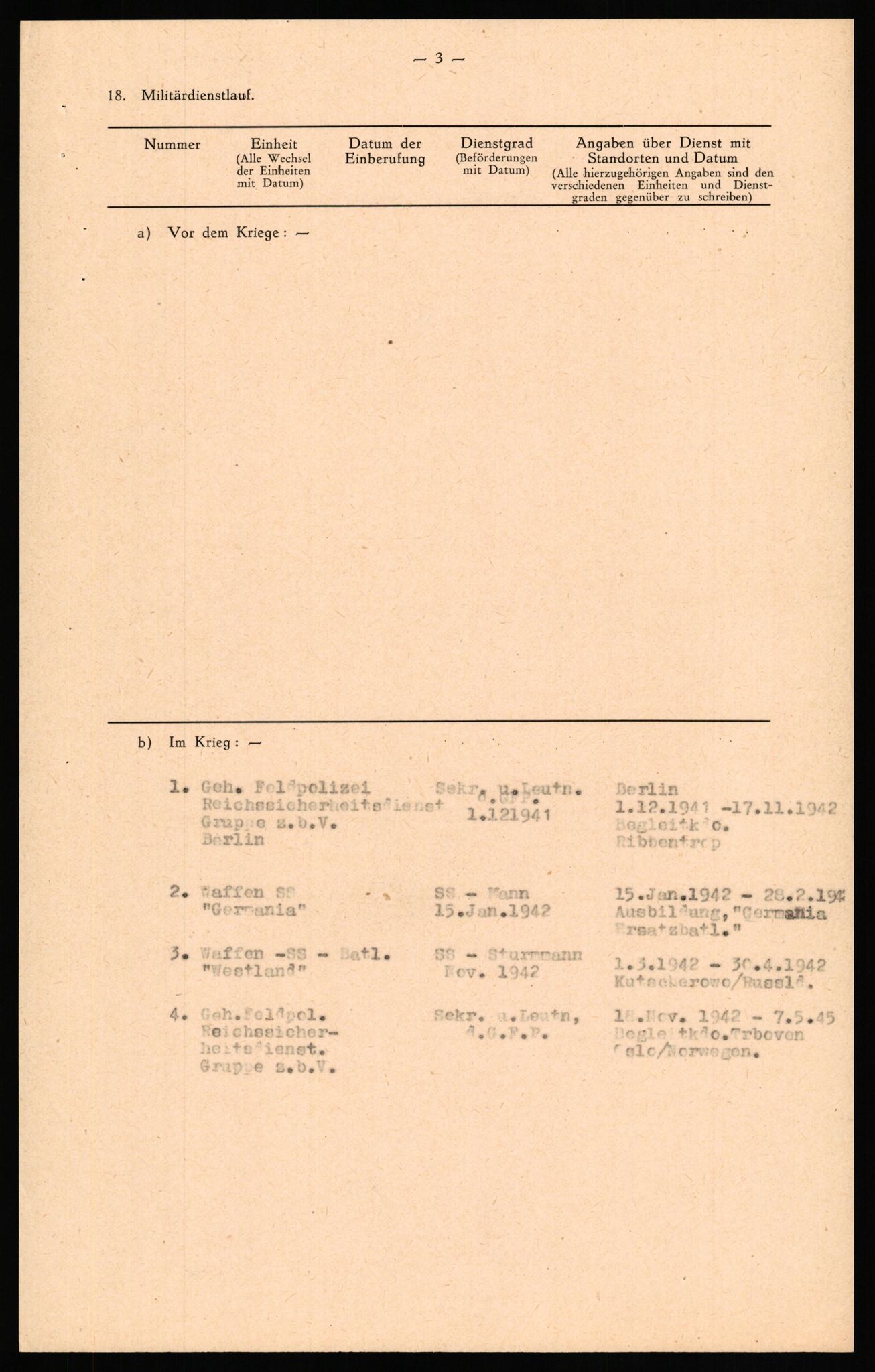 Forsvaret, Forsvarets overkommando II, AV/RA-RAFA-3915/D/Db/L0026: CI Questionaires. Tyske okkupasjonsstyrker i Norge. Tyskere., 1945-1946, p. 283