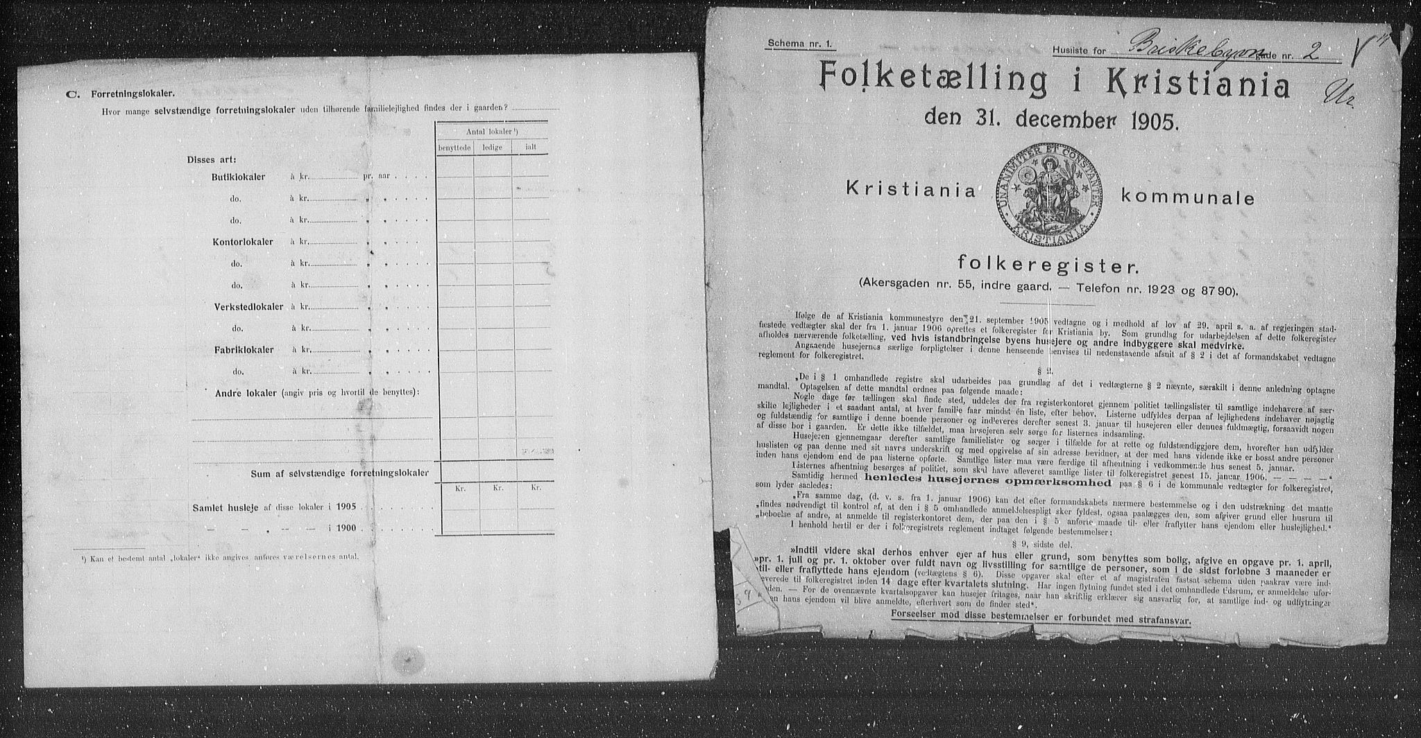 OBA, Municipal Census 1905 for Kristiania, 1905, p. 4589