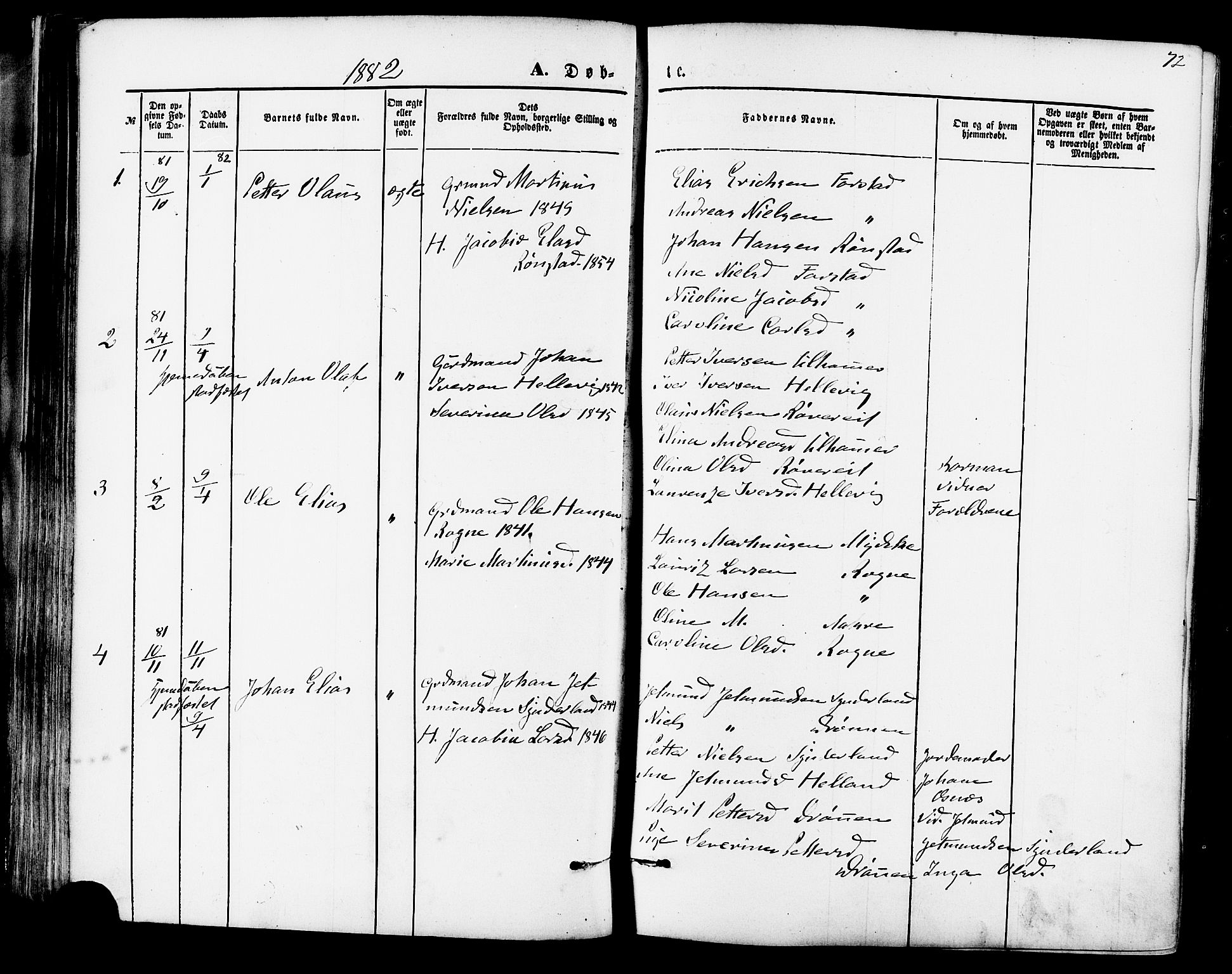 Ministerialprotokoller, klokkerbøker og fødselsregistre - Møre og Romsdal, AV/SAT-A-1454/536/L0500: Parish register (official) no. 536A09, 1876-1889, p. 72