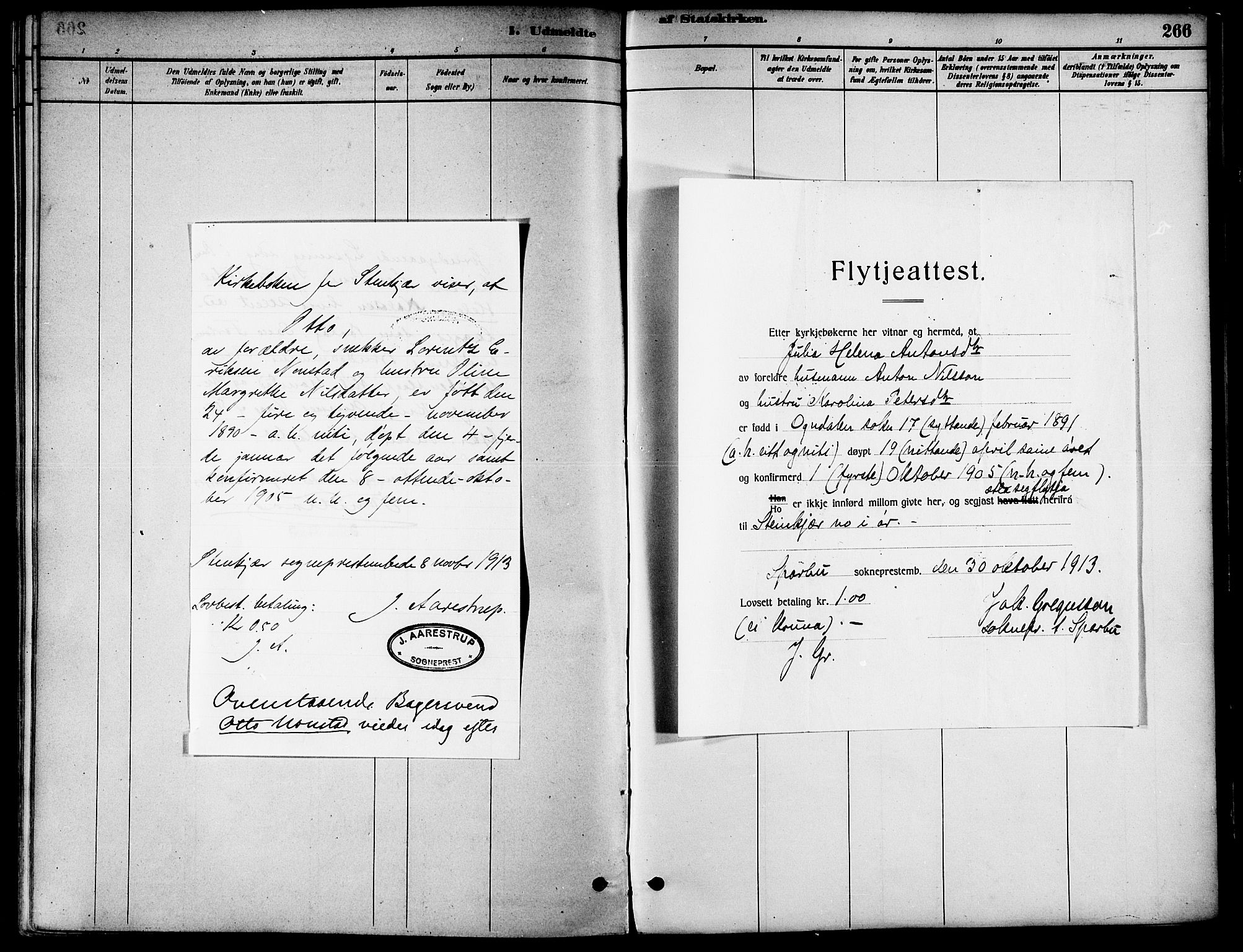 Ministerialprotokoller, klokkerbøker og fødselsregistre - Nord-Trøndelag, SAT/A-1458/739/L0371: Parish register (official) no. 739A03, 1881-1895, p. 266