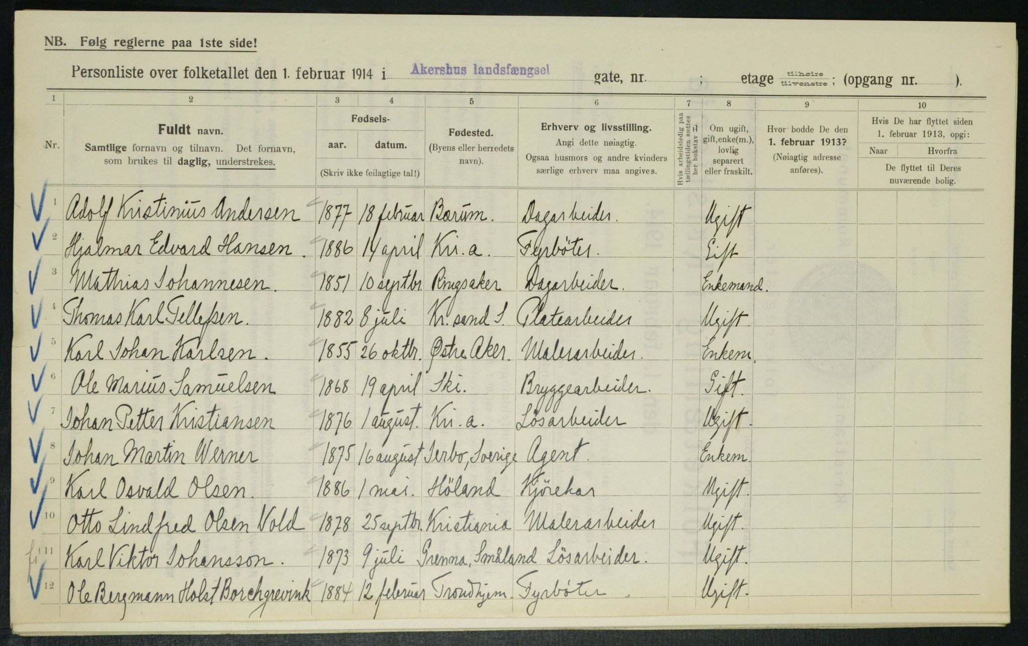 OBA, Municipal Census 1914 for Kristiania, 1914, p. 24241