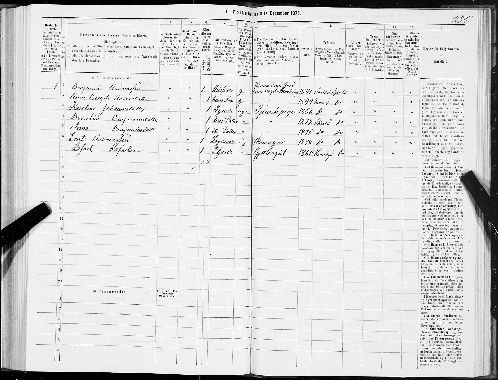 SAT, 1875 census for 1731P Sparbu, 1875, p. 5235