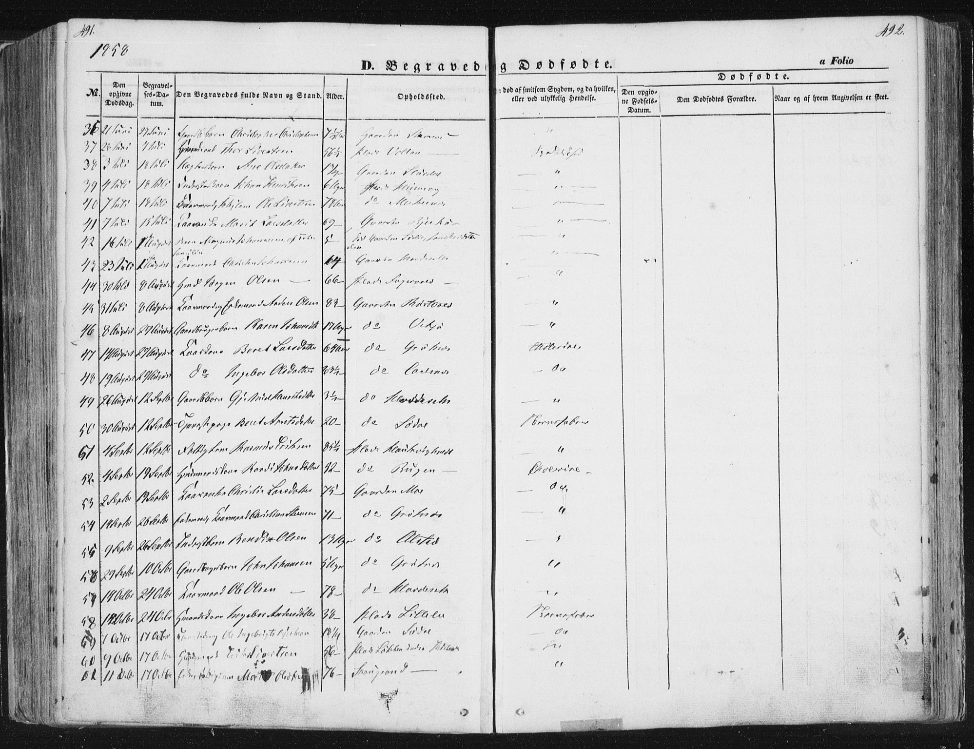Ministerialprotokoller, klokkerbøker og fødselsregistre - Sør-Trøndelag, SAT/A-1456/630/L0494: Parish register (official) no. 630A07, 1852-1868, p. 491-492