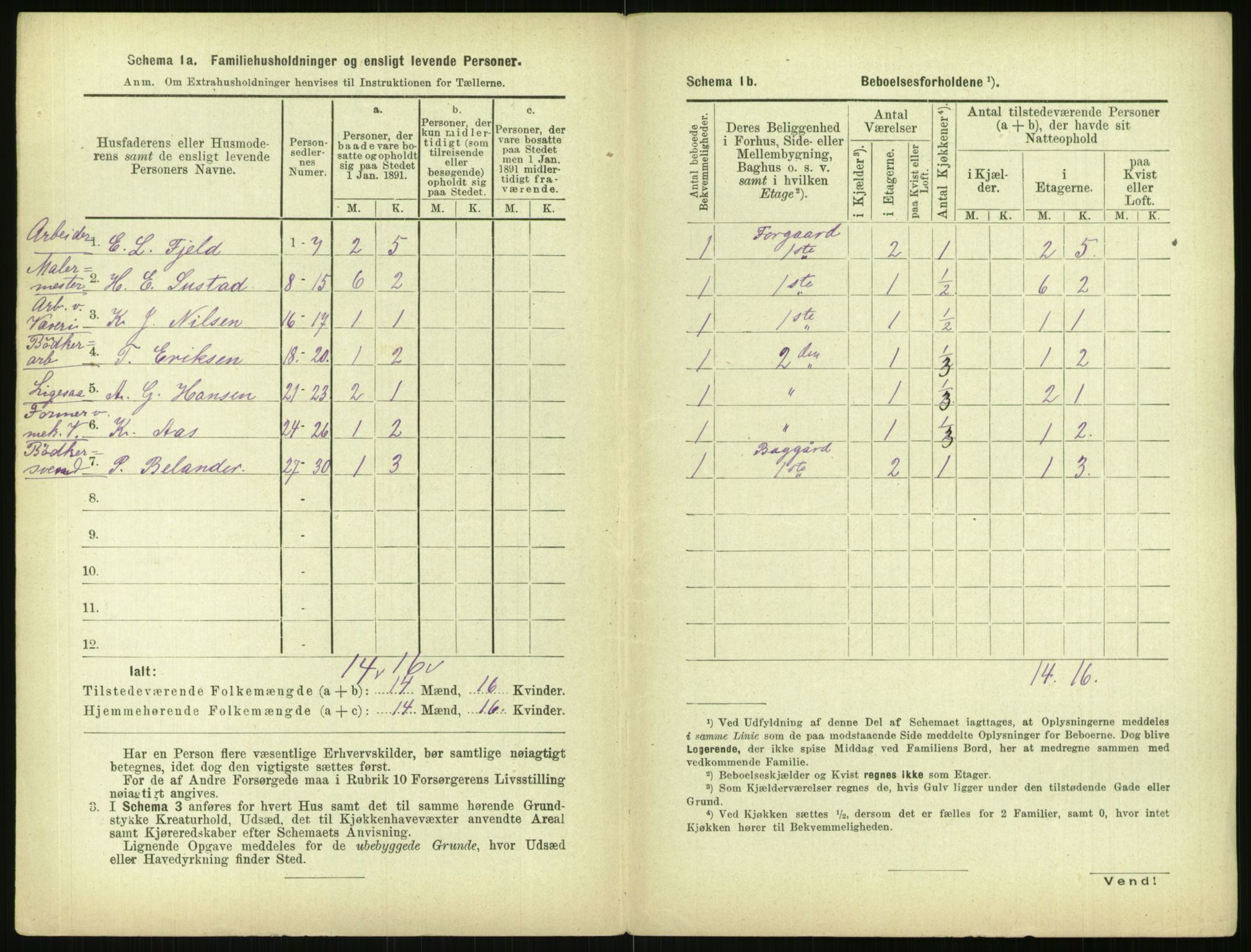 RA, 1891 census for 0301 Kristiania, 1891, p. 145288