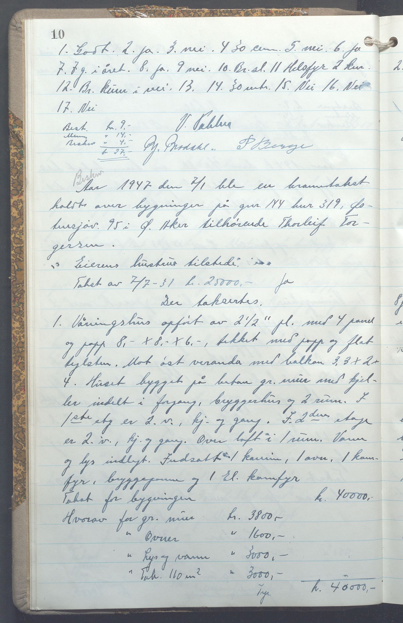 Lensmennene i Aker, OBA/A-10133/F/Fc/L0037: Branntakstprotokoll, 1944-1946, p. 10