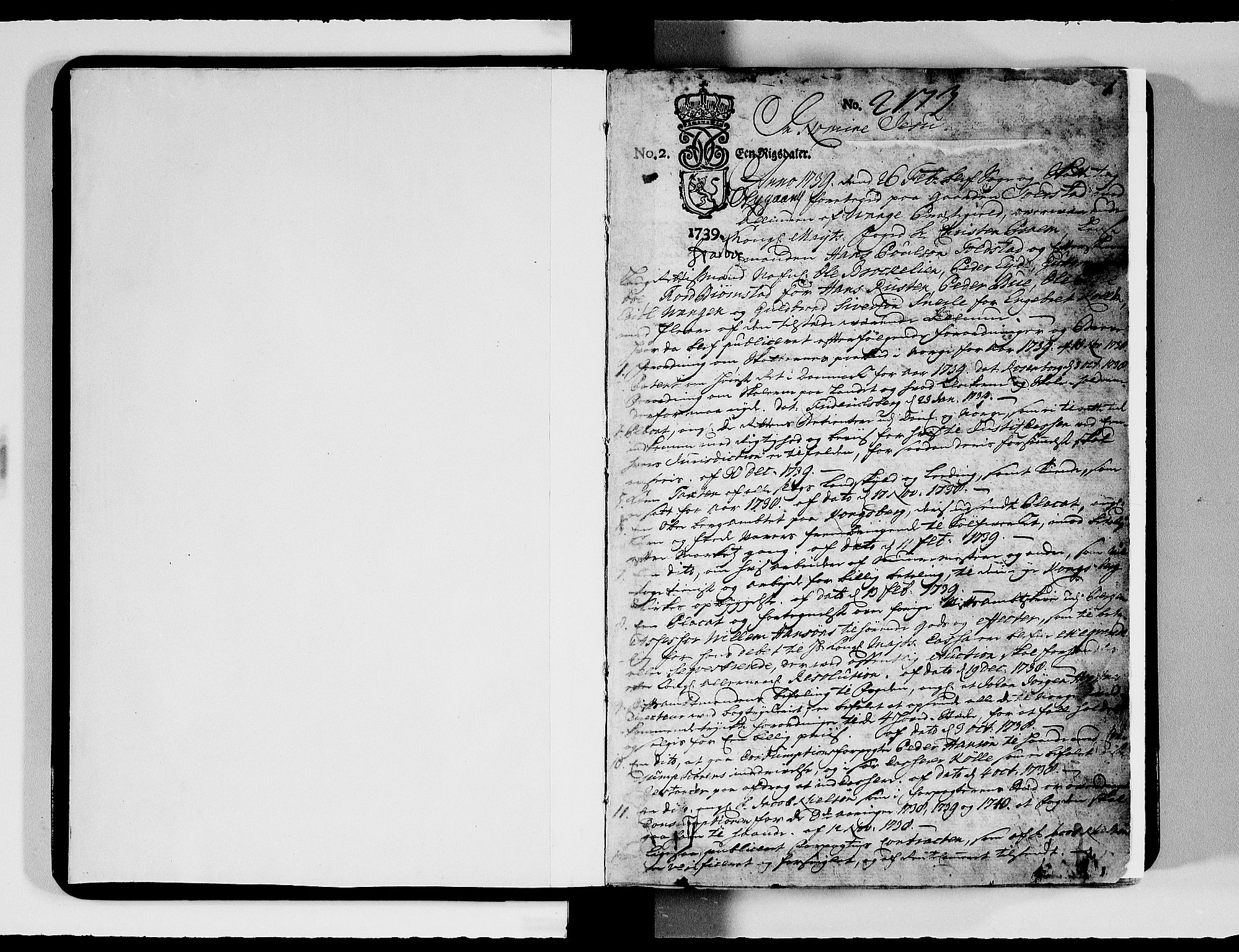 Nord-Gudbrandsdal tingrett, SAH/TING-002/G/Gb/L0003: Tingbok, 1739-1742, p. 0-1