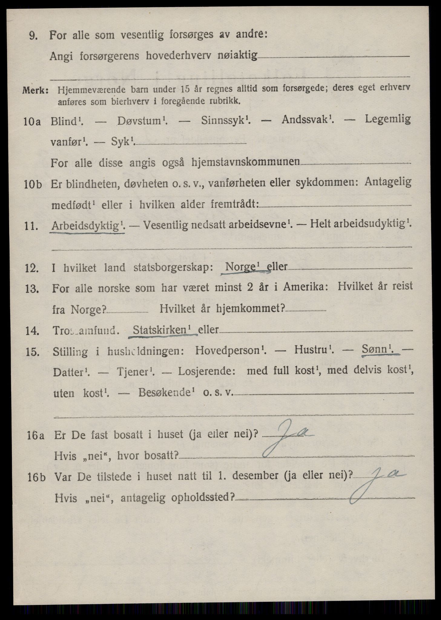SAT, 1920 census for Borgund, 1920, p. 7807