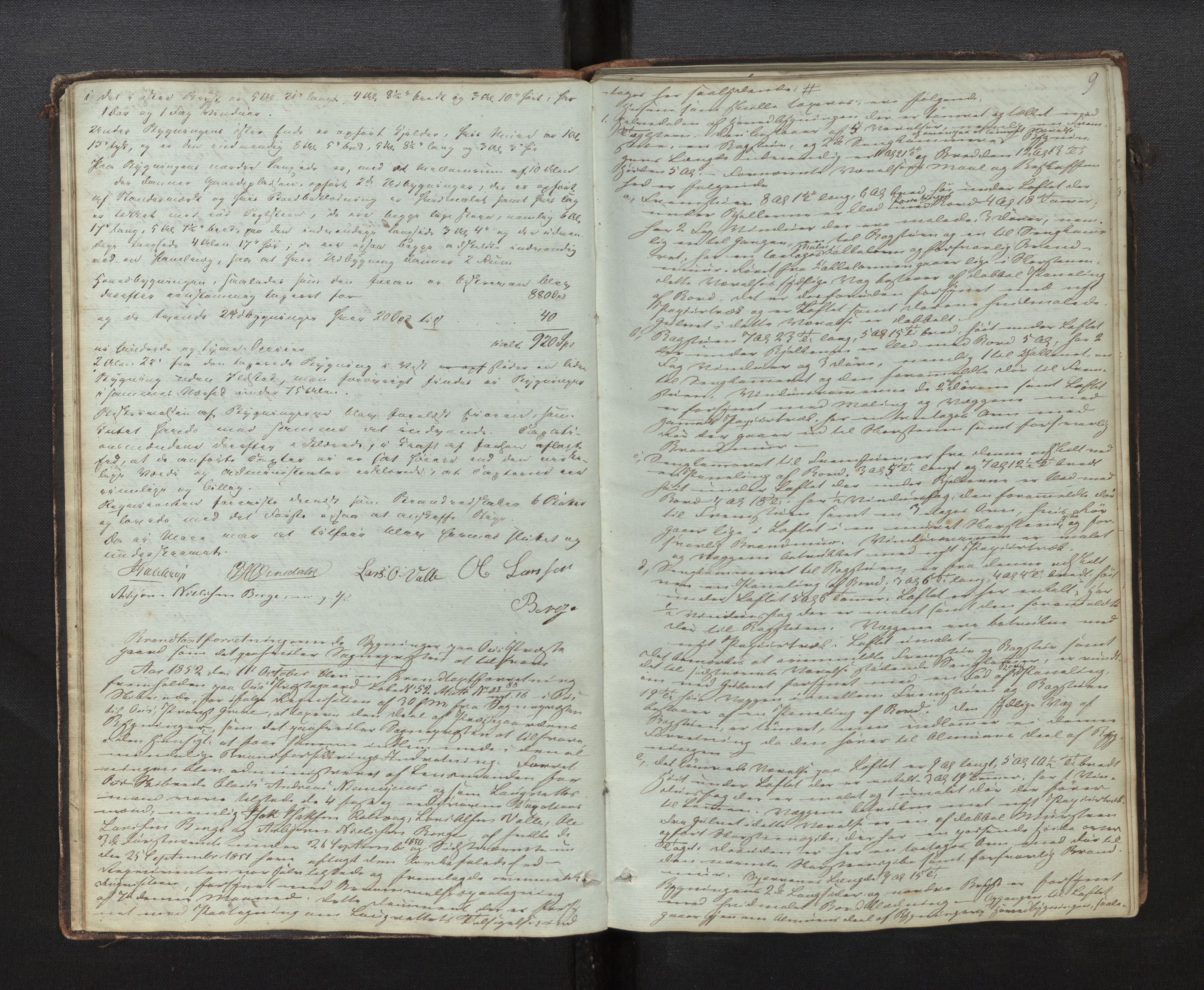 Lensmannen i Os, AV/SAB-A-34101/0012/L0001: Branntakstprotokoll, 1846-1873, p. 8b-9a