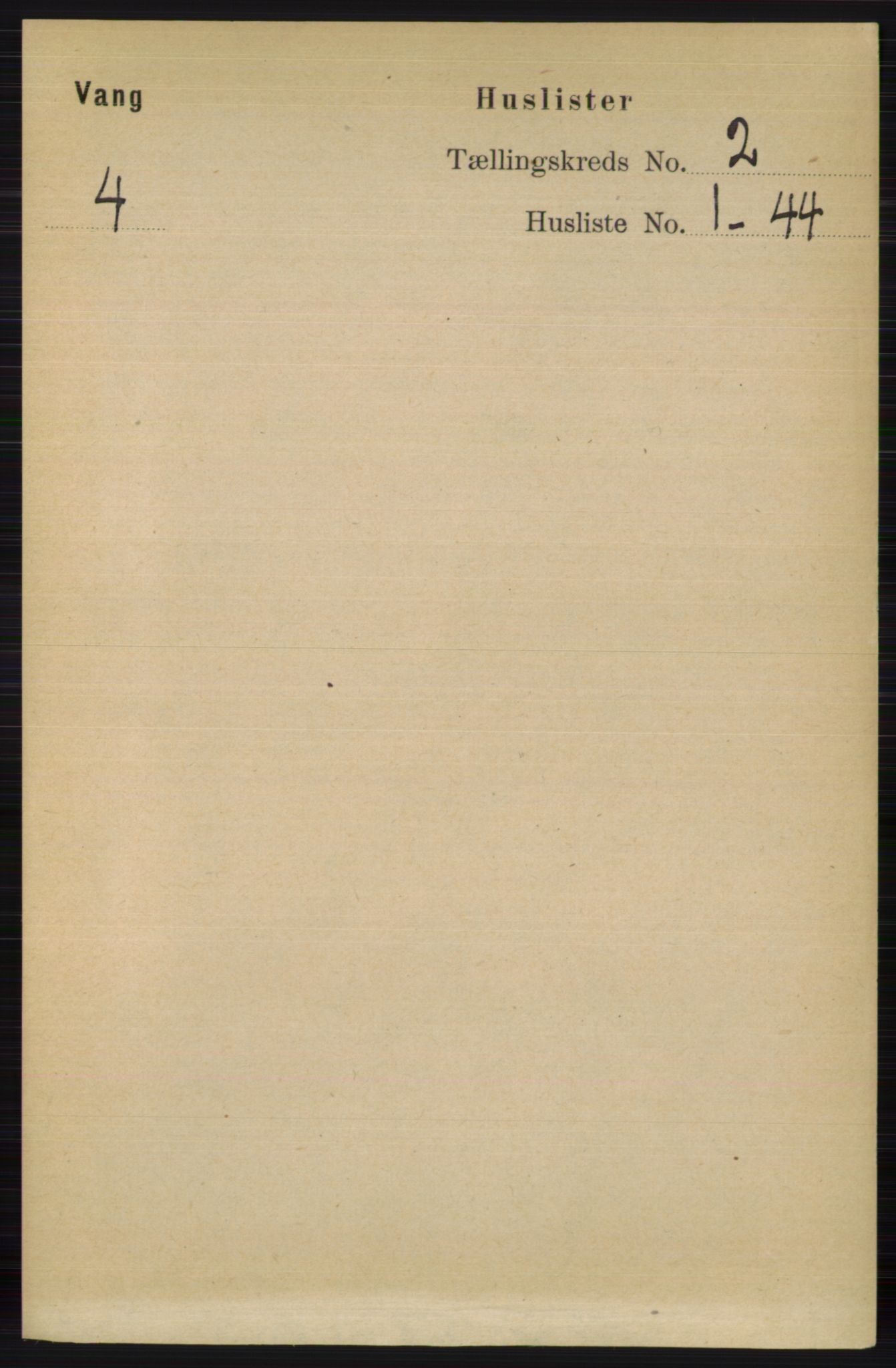 RA, 1891 census for 0545 Vang, 1891, p. 347