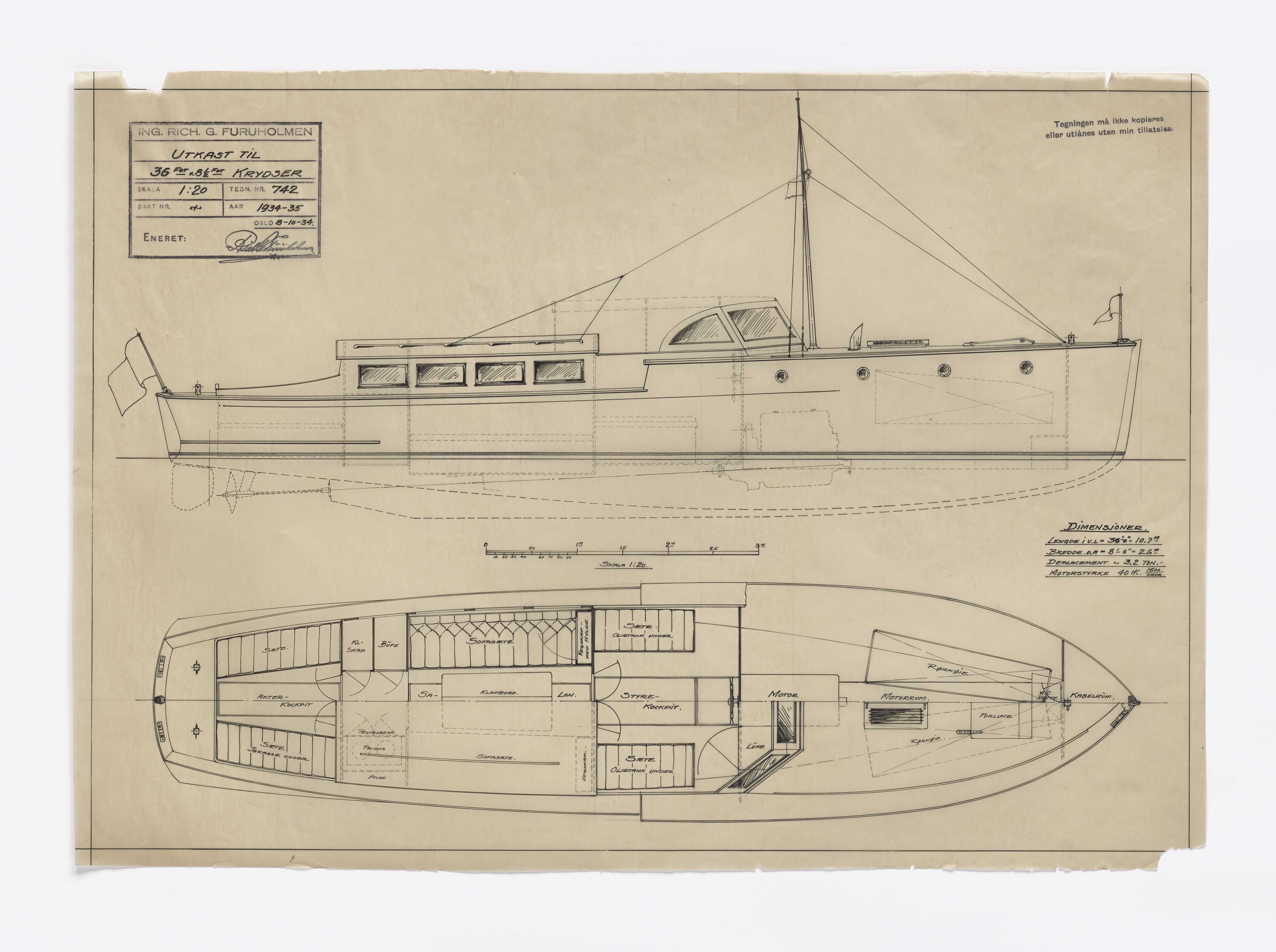 Furuholmen & Scheen, AFM/OM-1003/T/Ta/L0002/0001: Motorkrysser / Furuholmen, 1929-1953