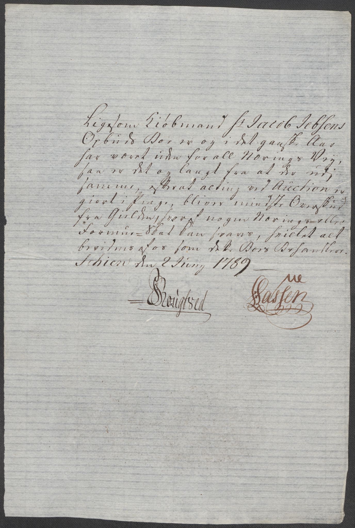 Rentekammeret inntil 1814, Reviderte regnskaper, Mindre regnskaper, AV/RA-EA-4068/Rf/Rfe/L0043: Skien, Solør og Odalen fogderi, 1789, p. 37