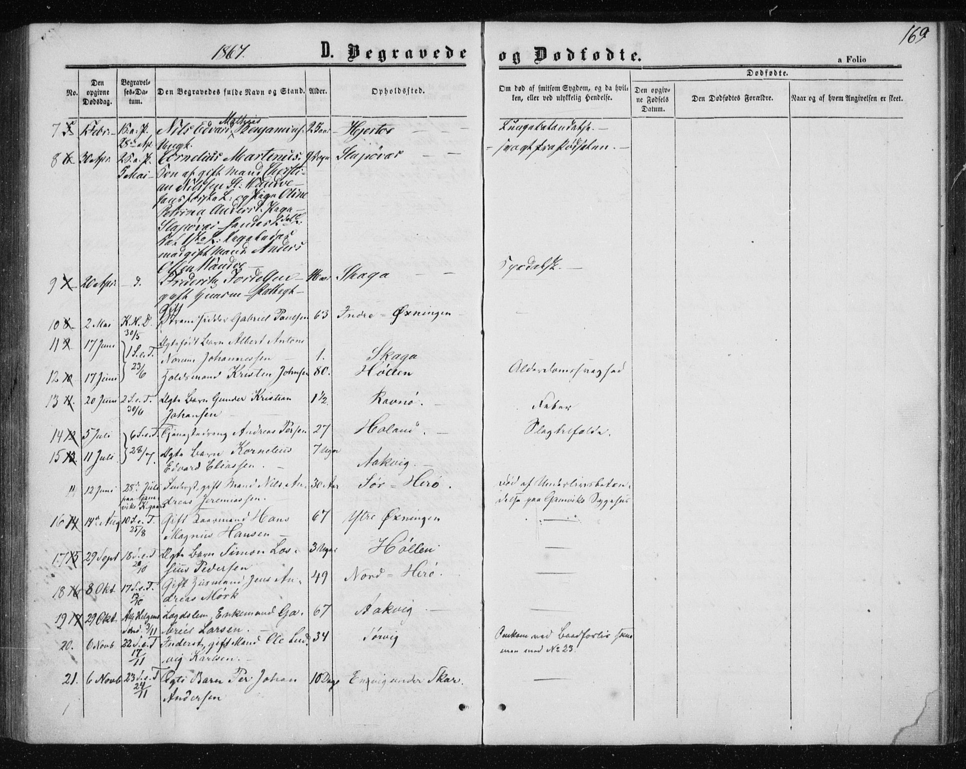 Ministerialprotokoller, klokkerbøker og fødselsregistre - Nordland, AV/SAT-A-1459/834/L0505: Parish register (official) no. 834A03, 1862-1871, p. 169