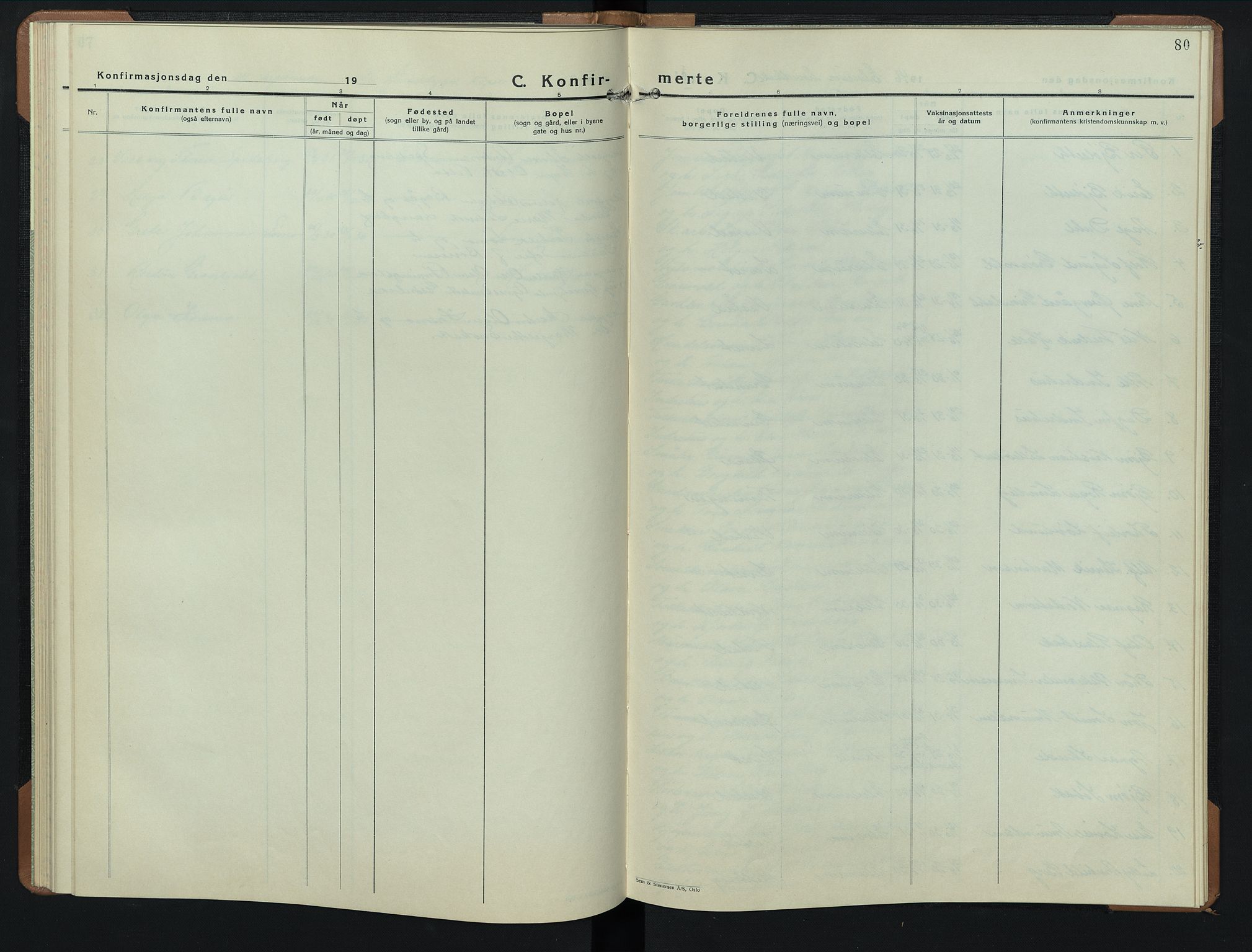 Elverum prestekontor, SAH/PREST-044/H/Ha/Hab/L0019: Parish register (copy) no. 19, 1936-1951, p. 80