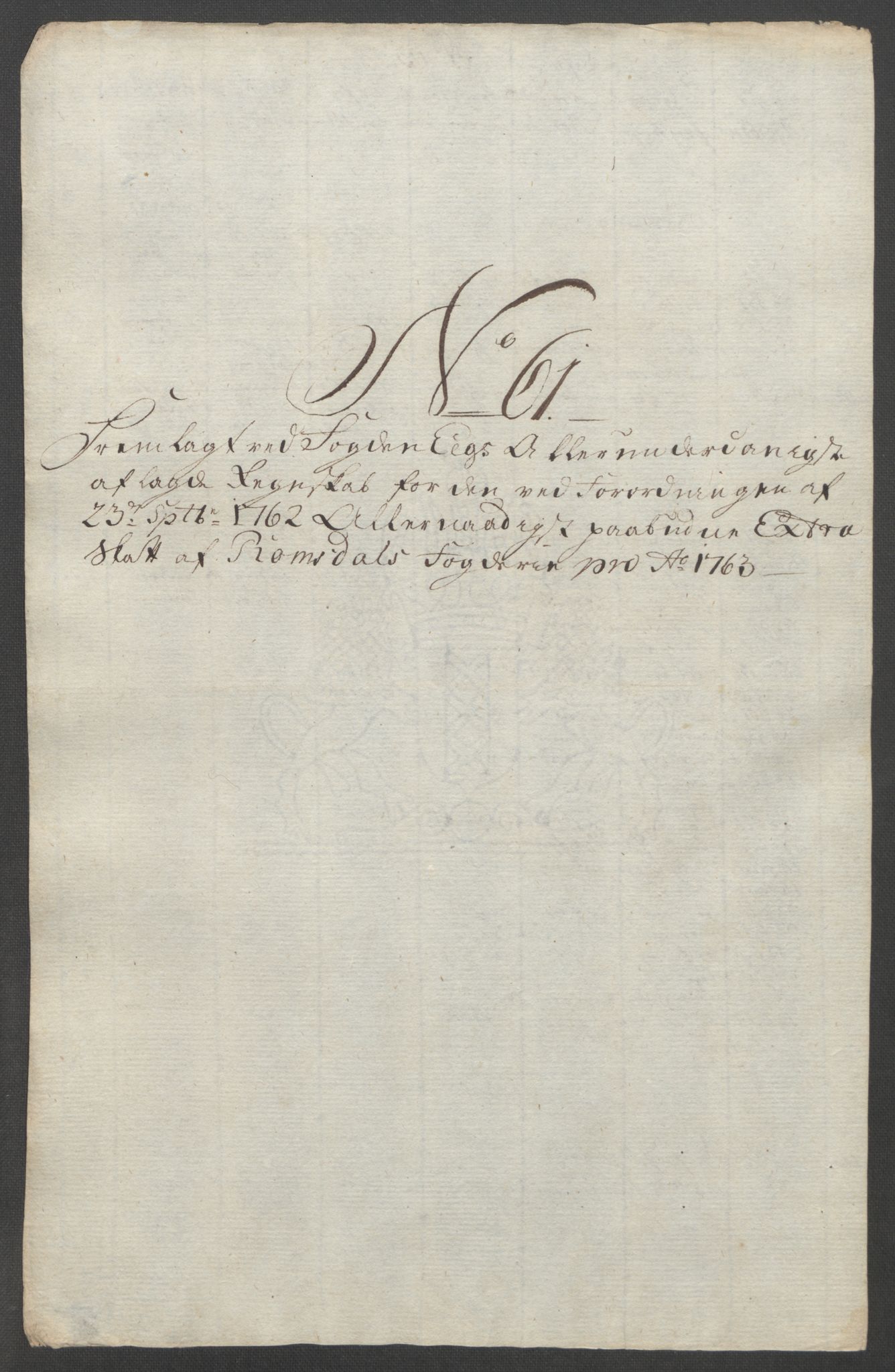Rentekammeret inntil 1814, Reviderte regnskaper, Fogderegnskap, RA/EA-4092/R55/L3730: Ekstraskatten Romsdal, 1762-1763, p. 496