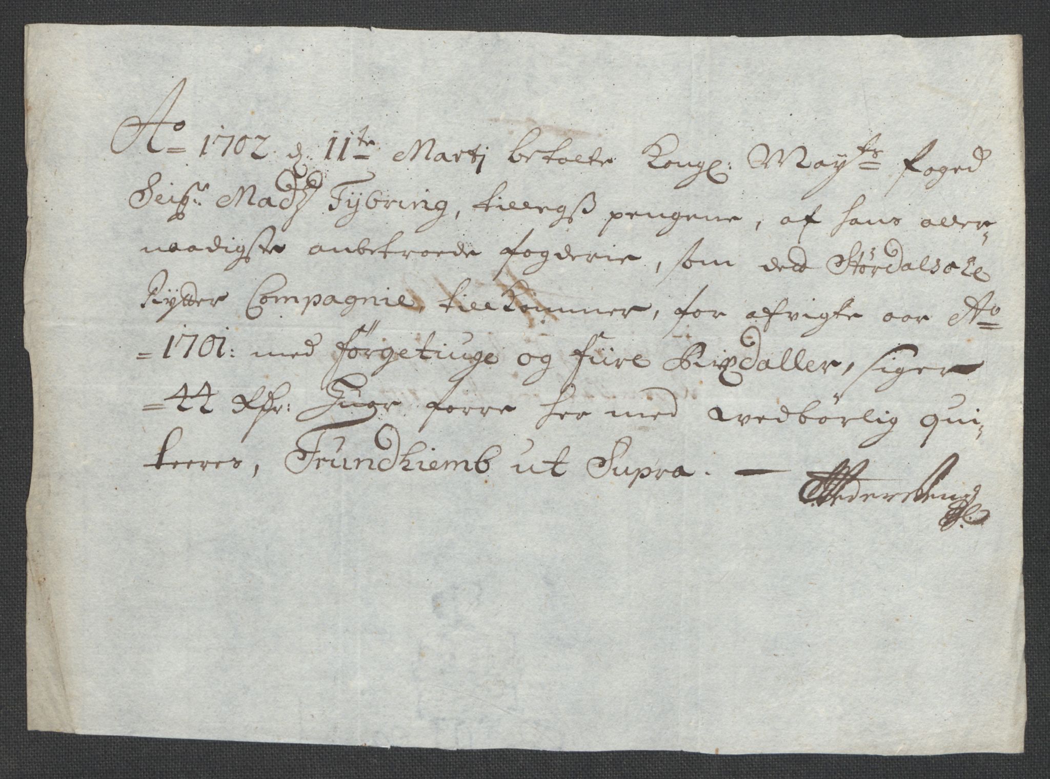 Rentekammeret inntil 1814, Reviderte regnskaper, Fogderegnskap, AV/RA-EA-4092/R61/L4108: Fogderegnskap Strinda og Selbu, 1701-1703, p. 80