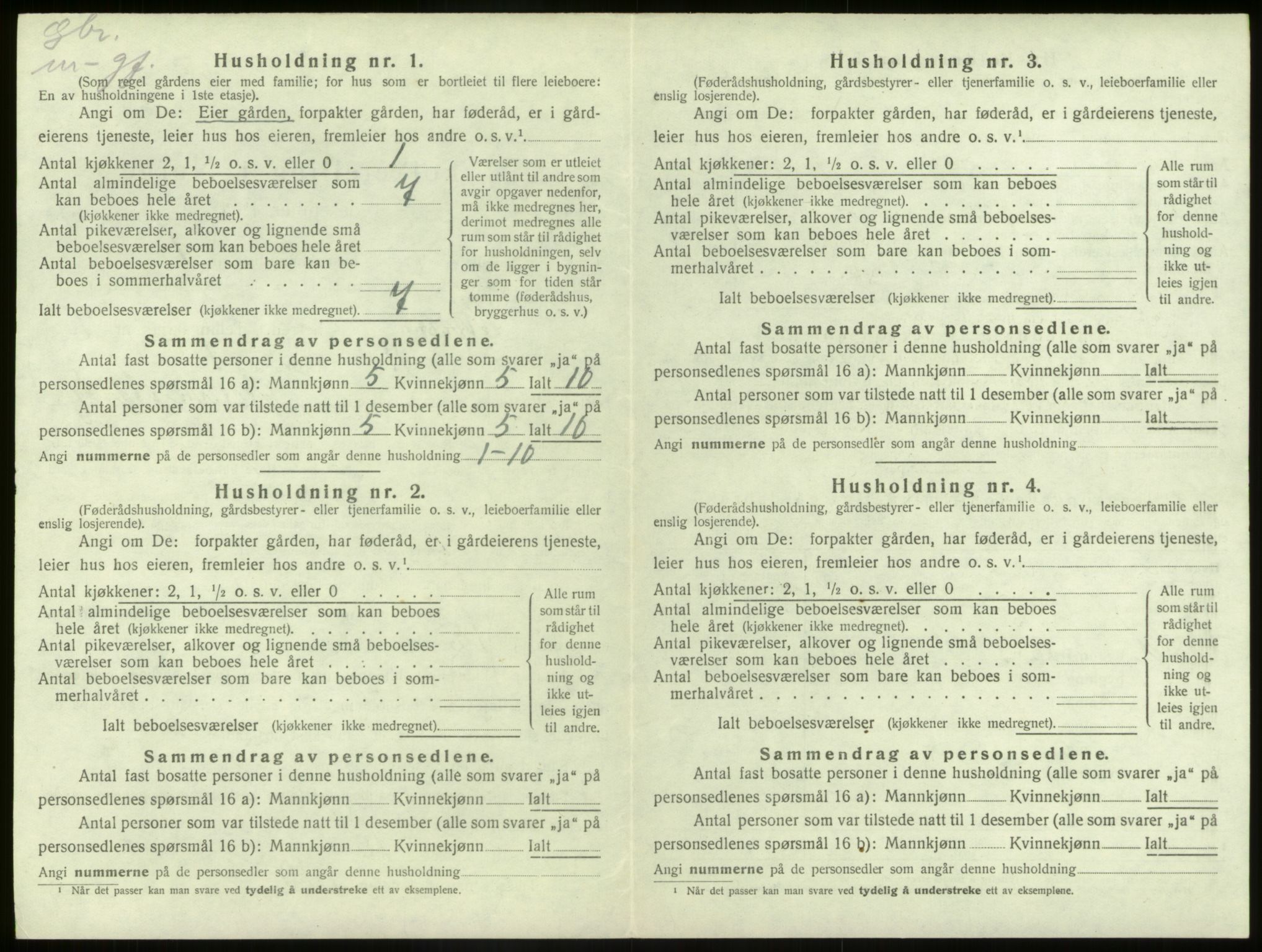 SAB, 1920 census for Kinn, 1920, p. 228