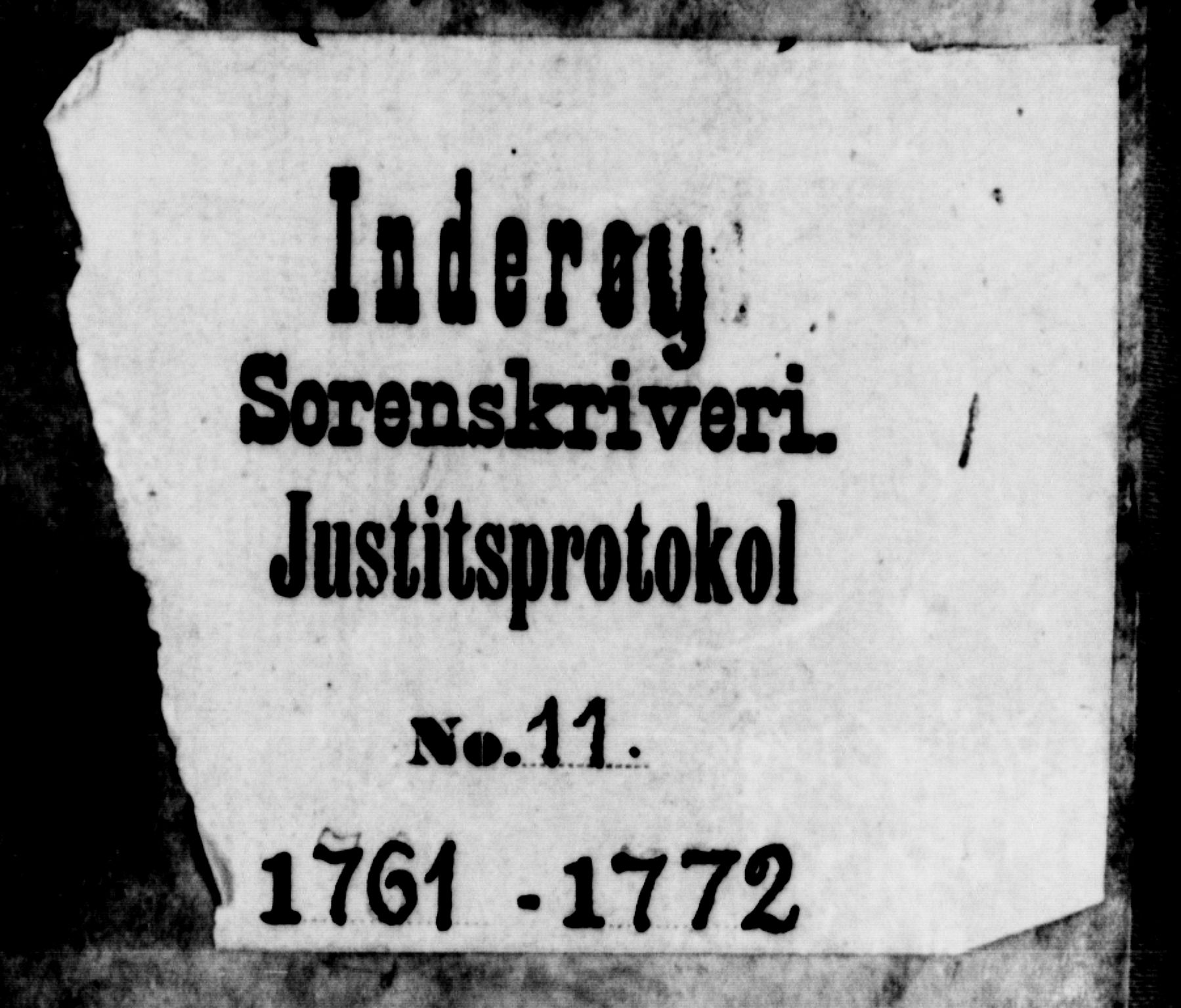 Inderøy sorenskriveri, AV/SAT-A-4147/1/1/1A/L0010: Tingbok, 1761-1772