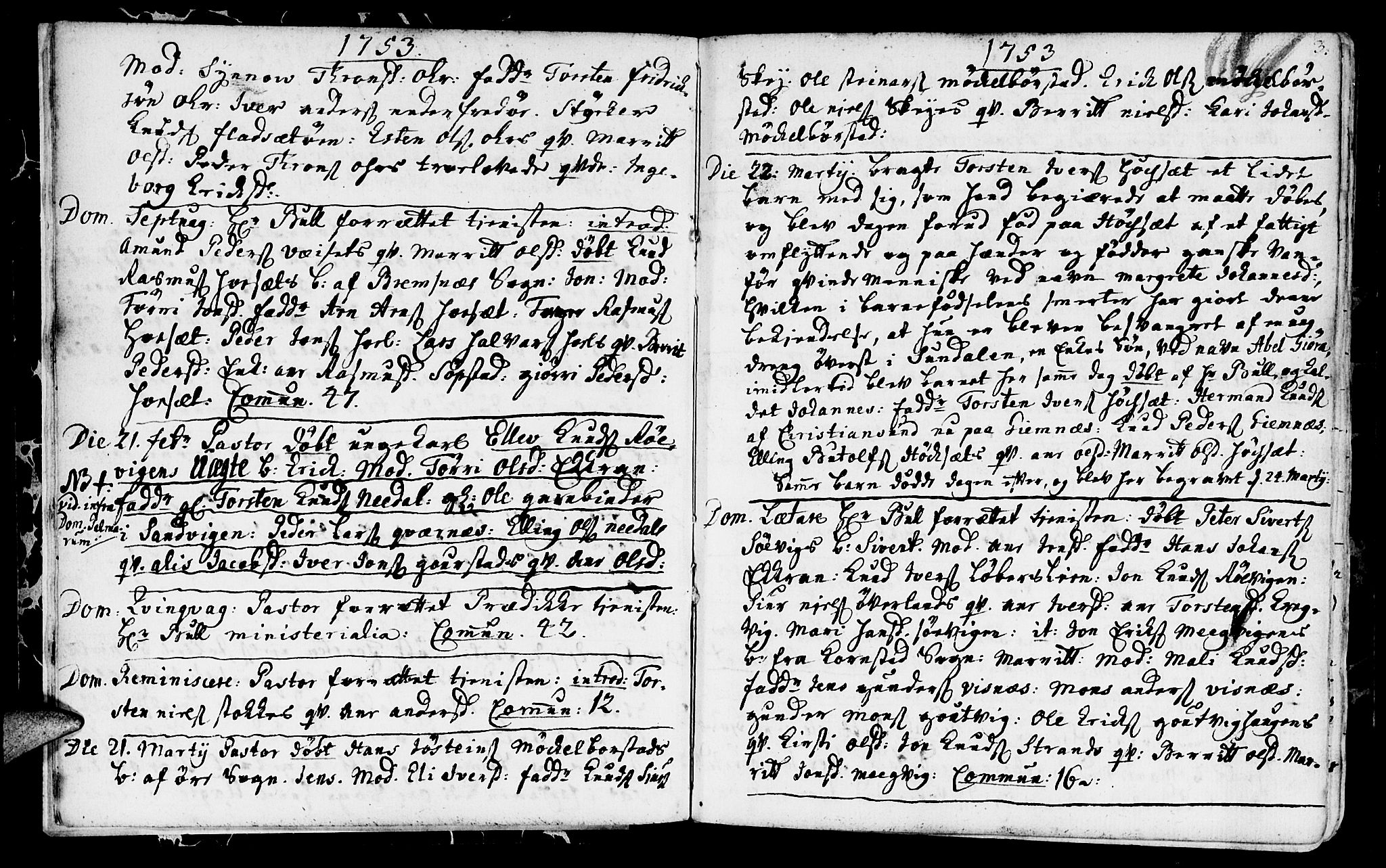 Ministerialprotokoller, klokkerbøker og fødselsregistre - Møre og Romsdal, AV/SAT-A-1454/568/L0798: Parish register (official) no. 568A07, 1753-1780, p. 2-3